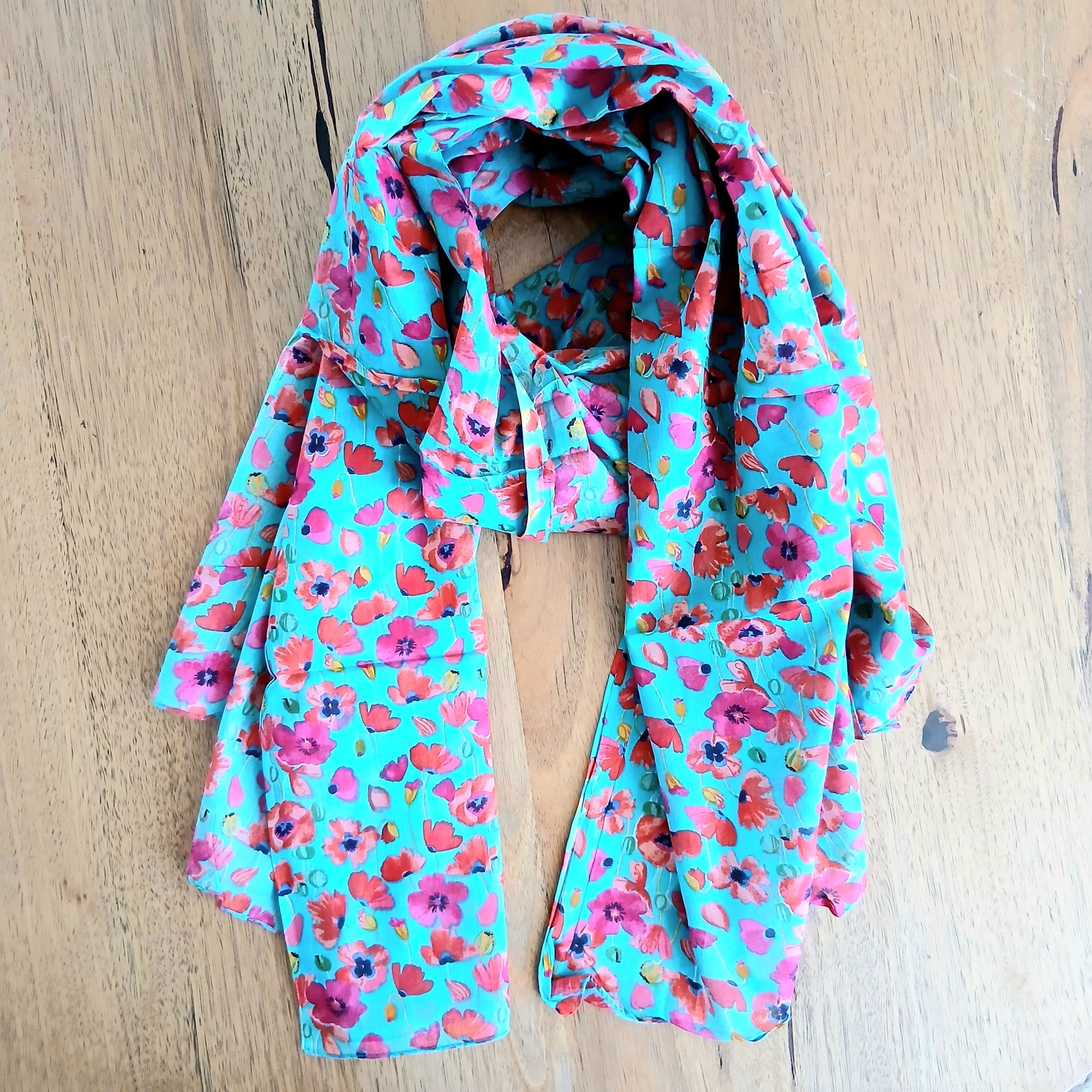 Palme Wild-Flowers Pure Cotton Scarf - 65919