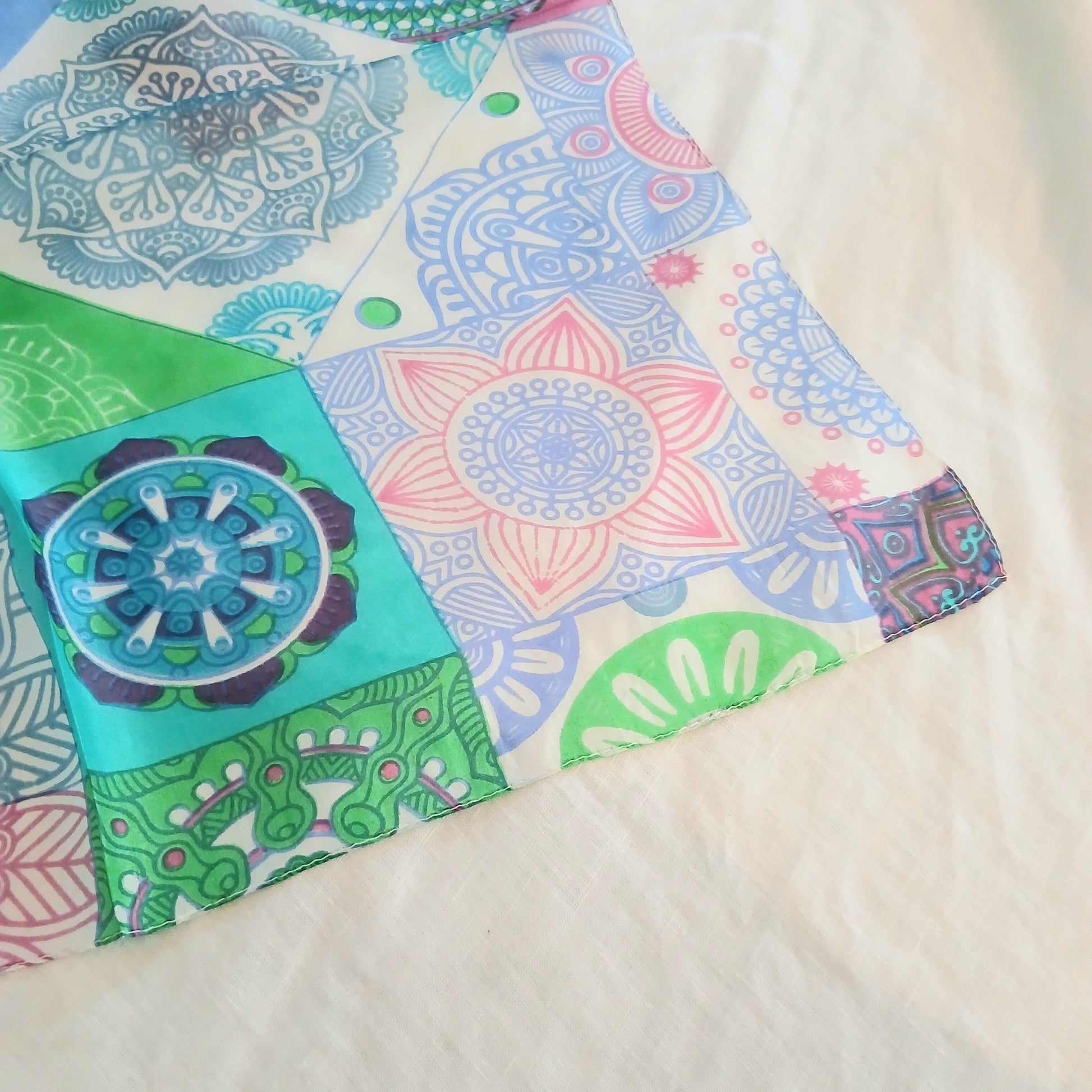 Patchwork Pattern Style Pure Silk Scarf PS 1170/S Necktie