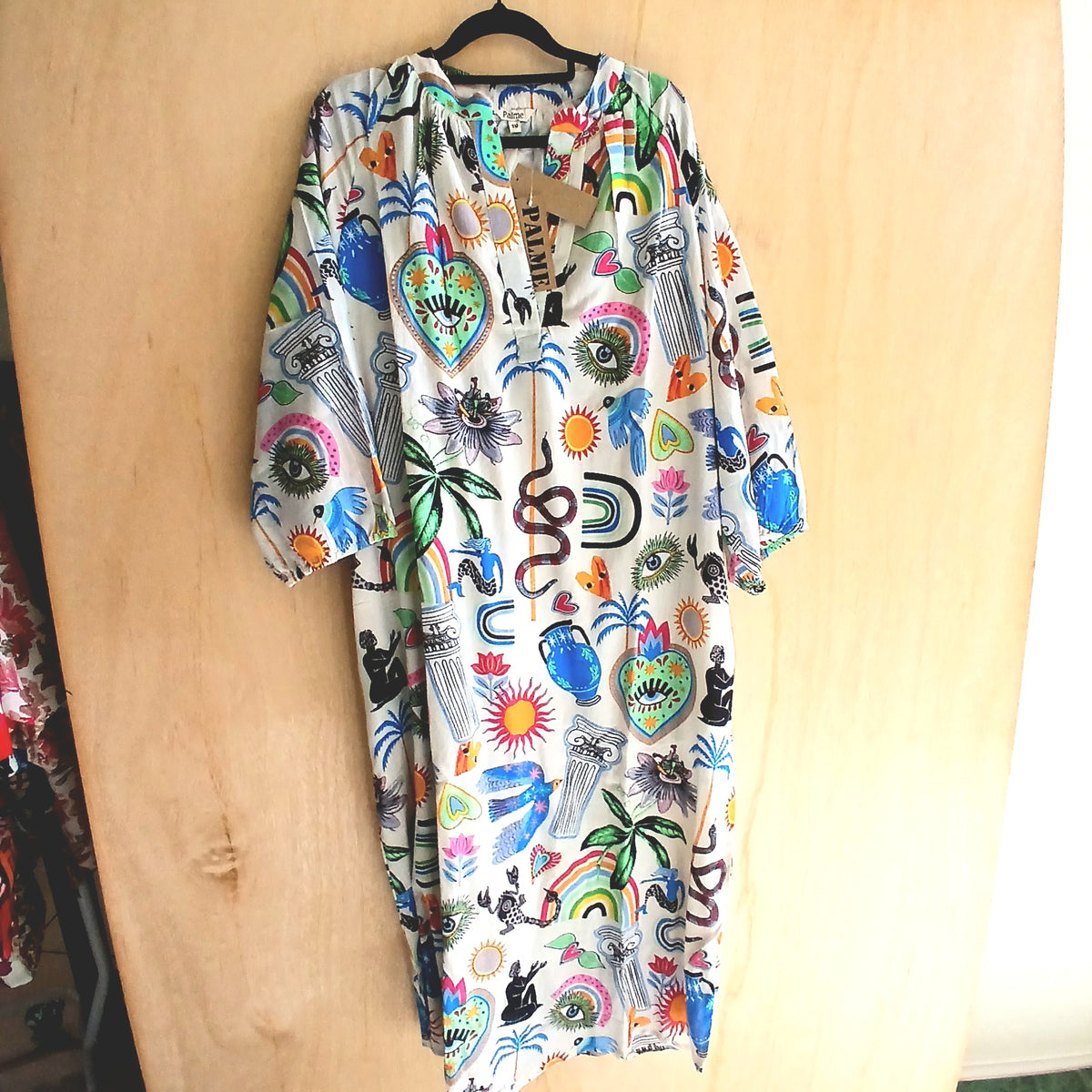 Long Light Cotton Dress 66954 Multi