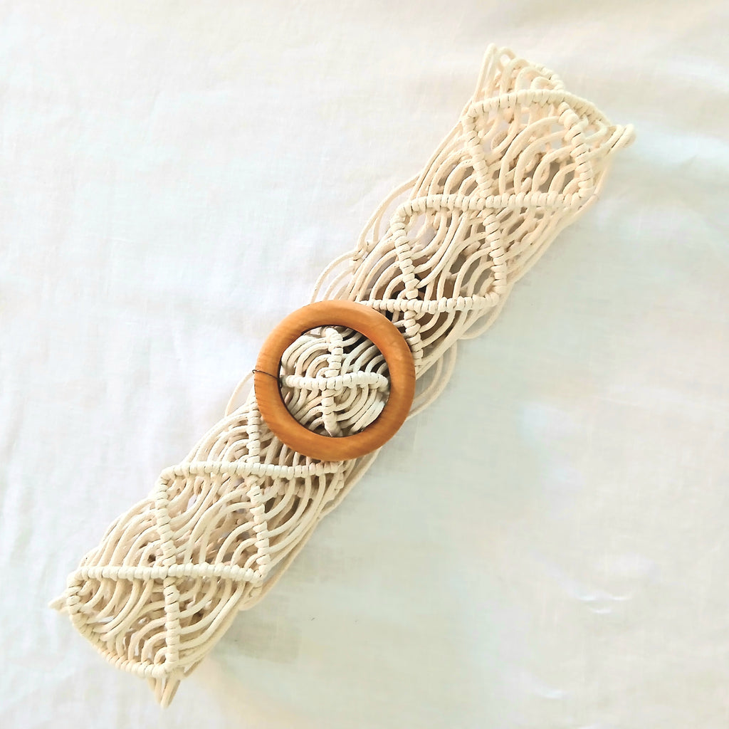 Webbed Boho Belt with Buckle B022