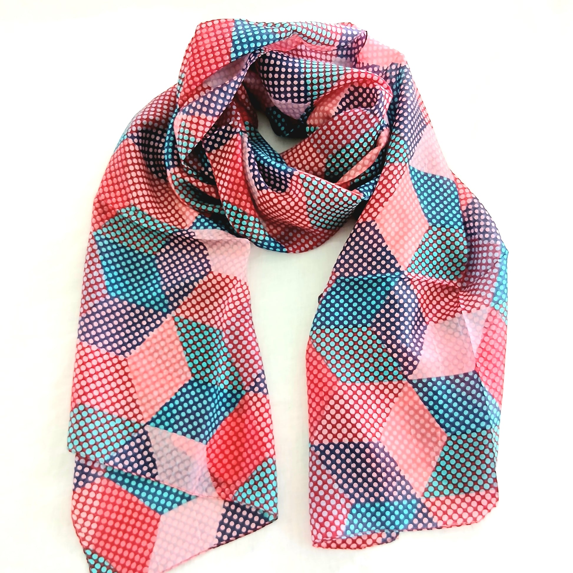 Multicolored Silk Scarf - 5524