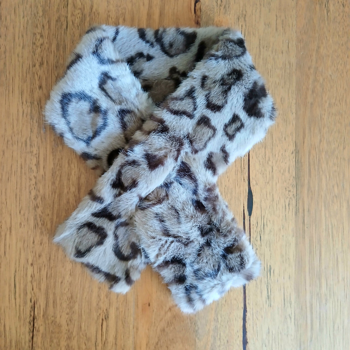 Faux Fur Leopard Necktie 332766