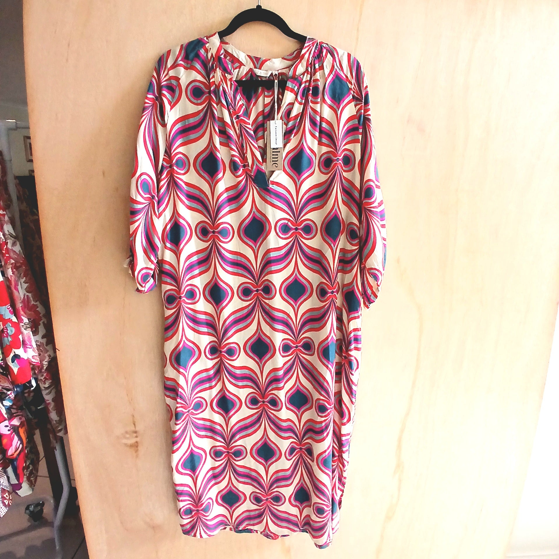 PRE-ORDER Short Sleeves Collar Dress Printed 66974