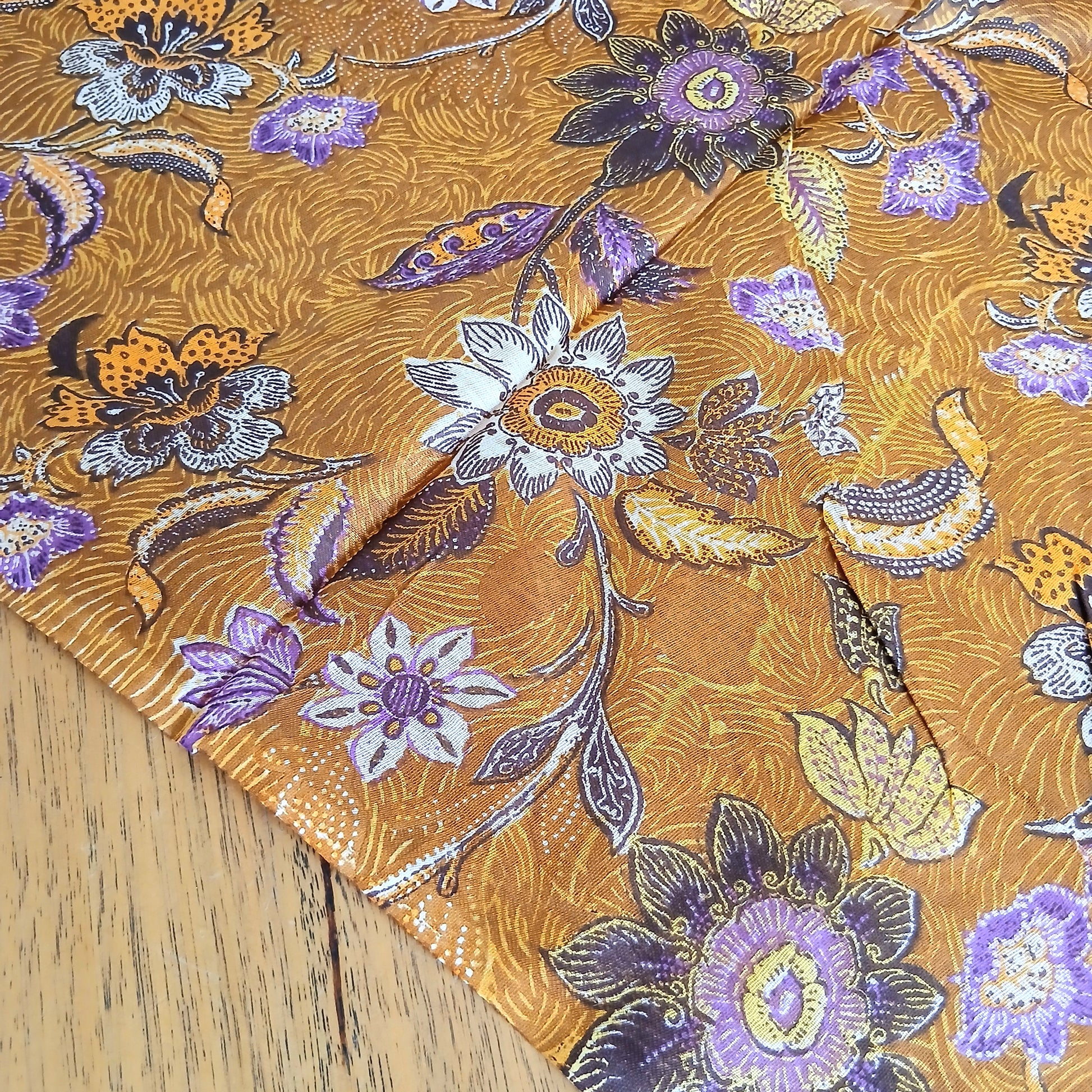 Cotton Flower Scarf - Jaune Fonce