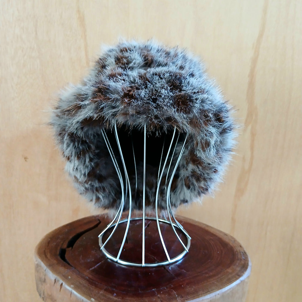 Pre-Order Extra Fluffy Faux Fur Bucket Hat Leopard 7548