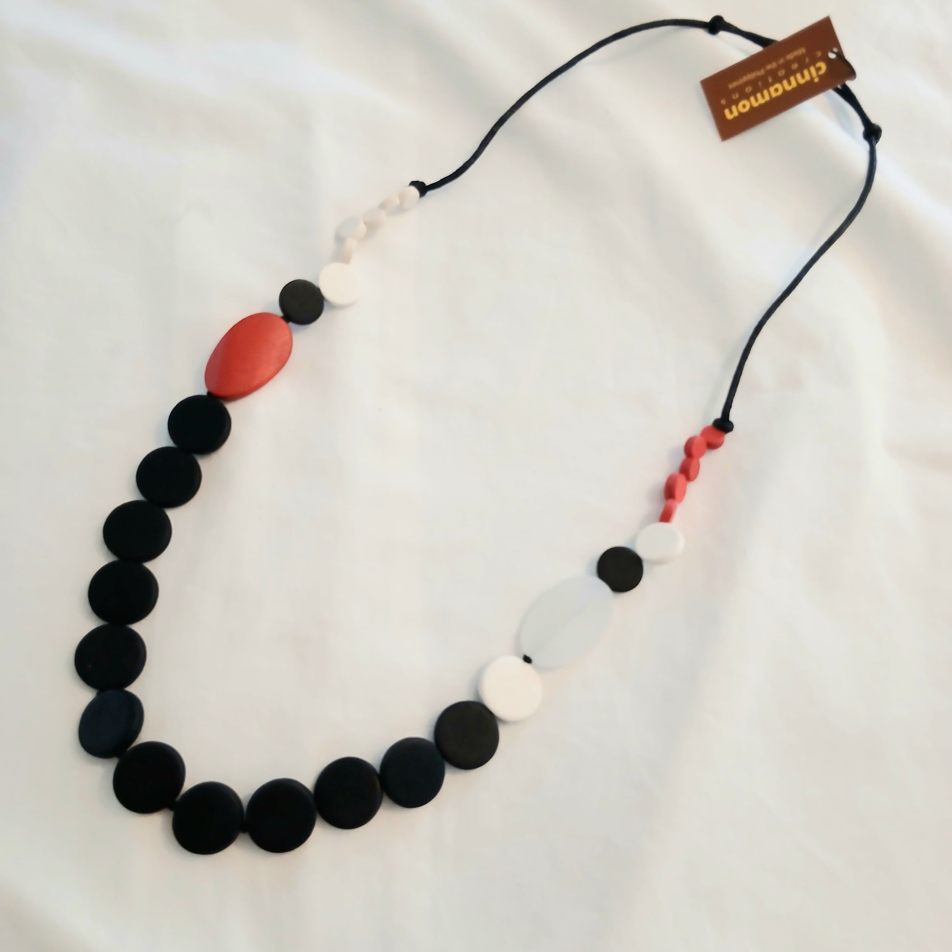 PRE-ORDER Simple Black Wooden Beaded Necklace N7-1981ABD