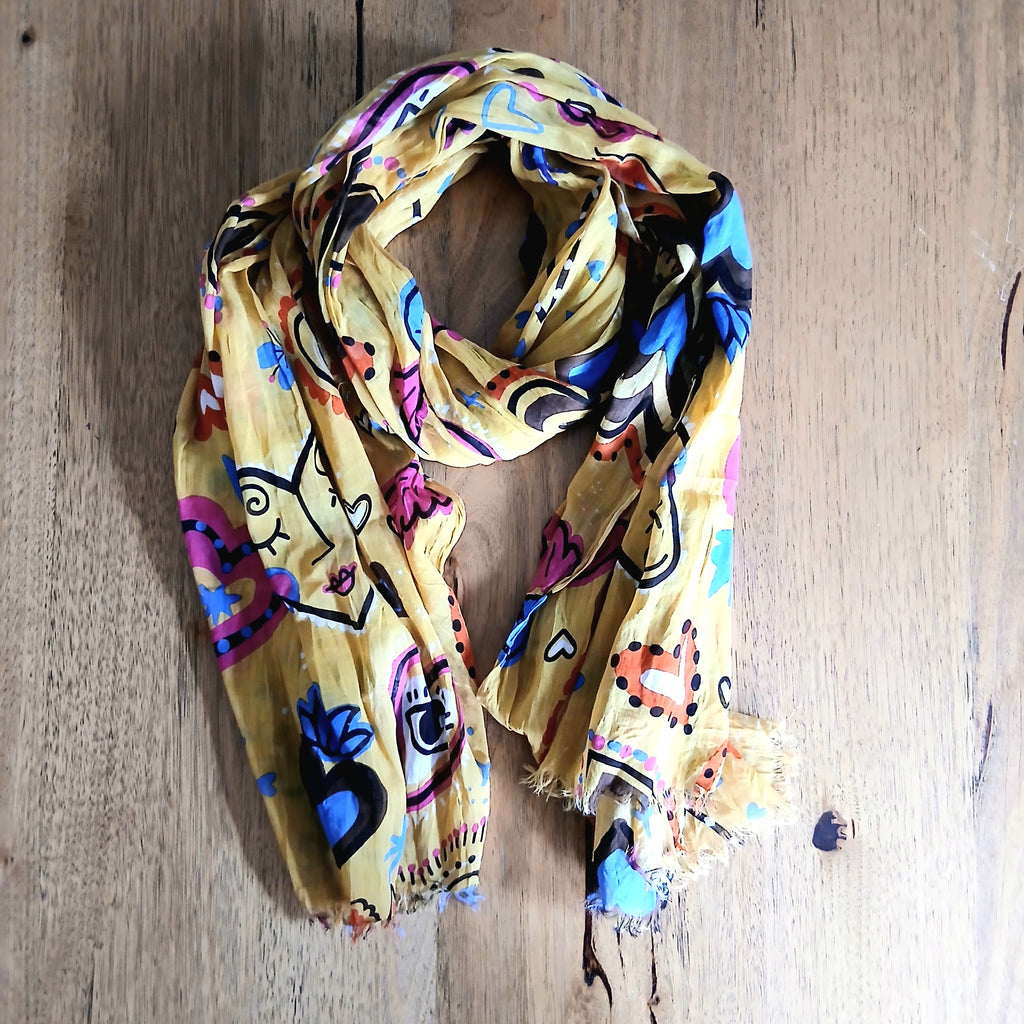 Happy Hearts Cotton Scarf 67371