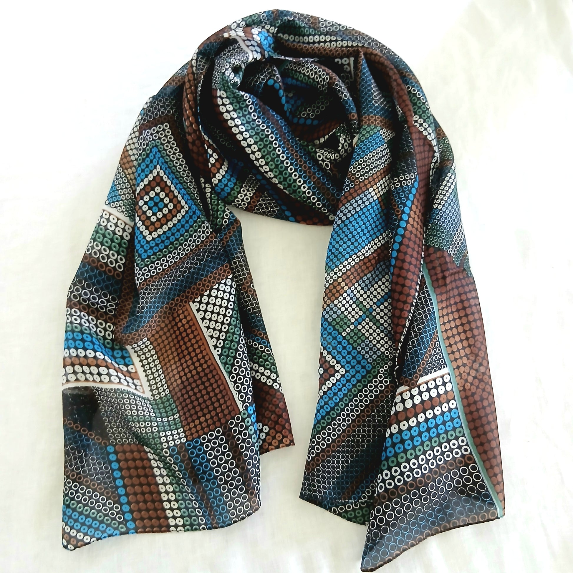 Silk Scarf - Brown ZS-1016/L