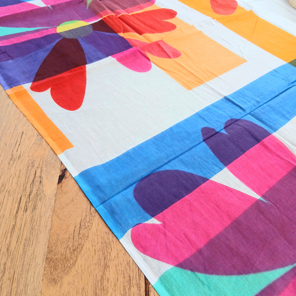 Maxi Marguerite Flower Cotton Scarf 67176