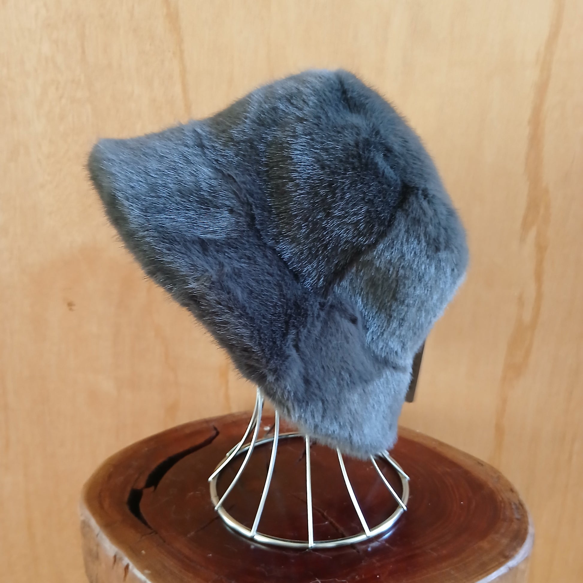 Pre-Order Faux Fur Classic Bucket Hat Plain 7531