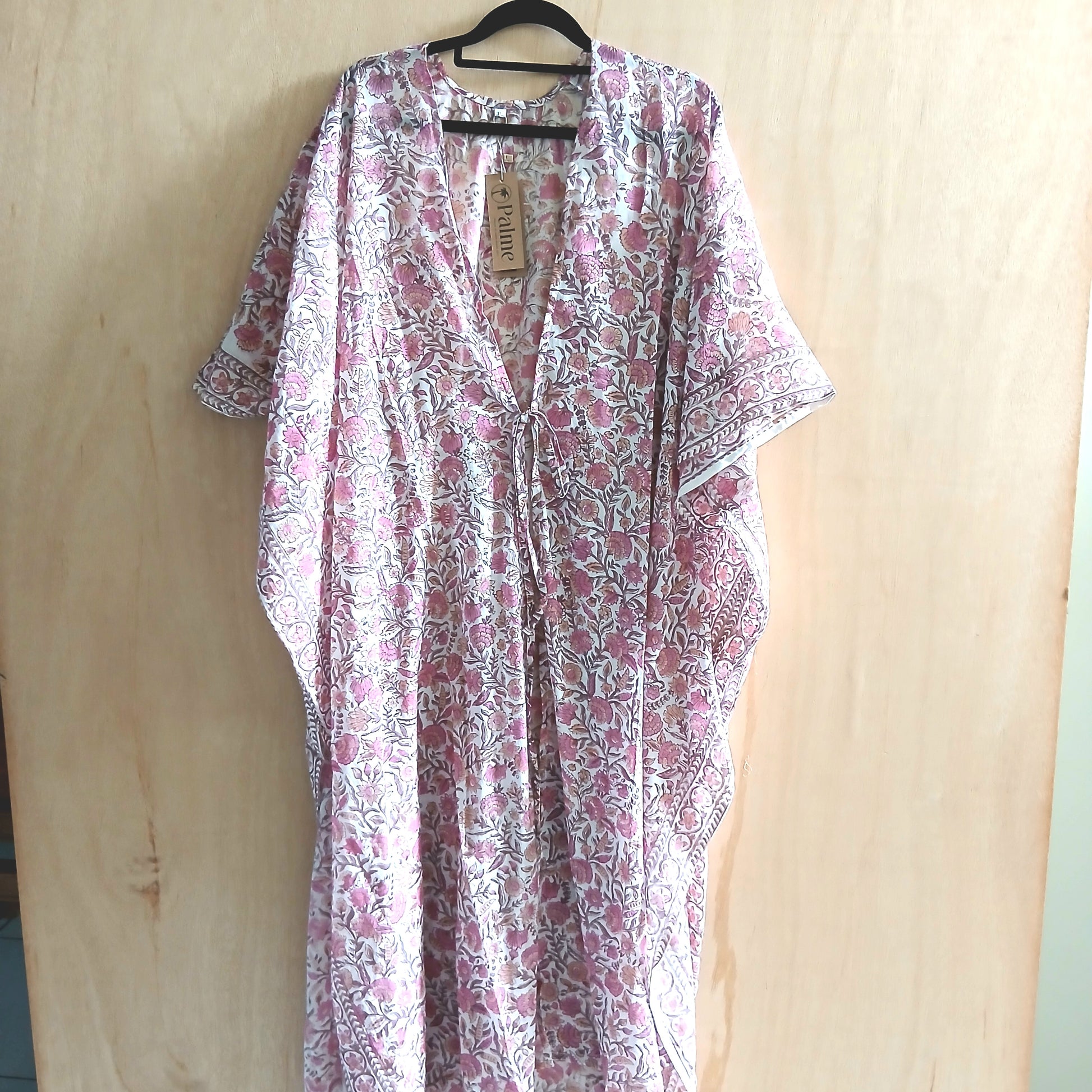 PRE-ORDER Hand Block Print Long Cotton Kimono 67210
