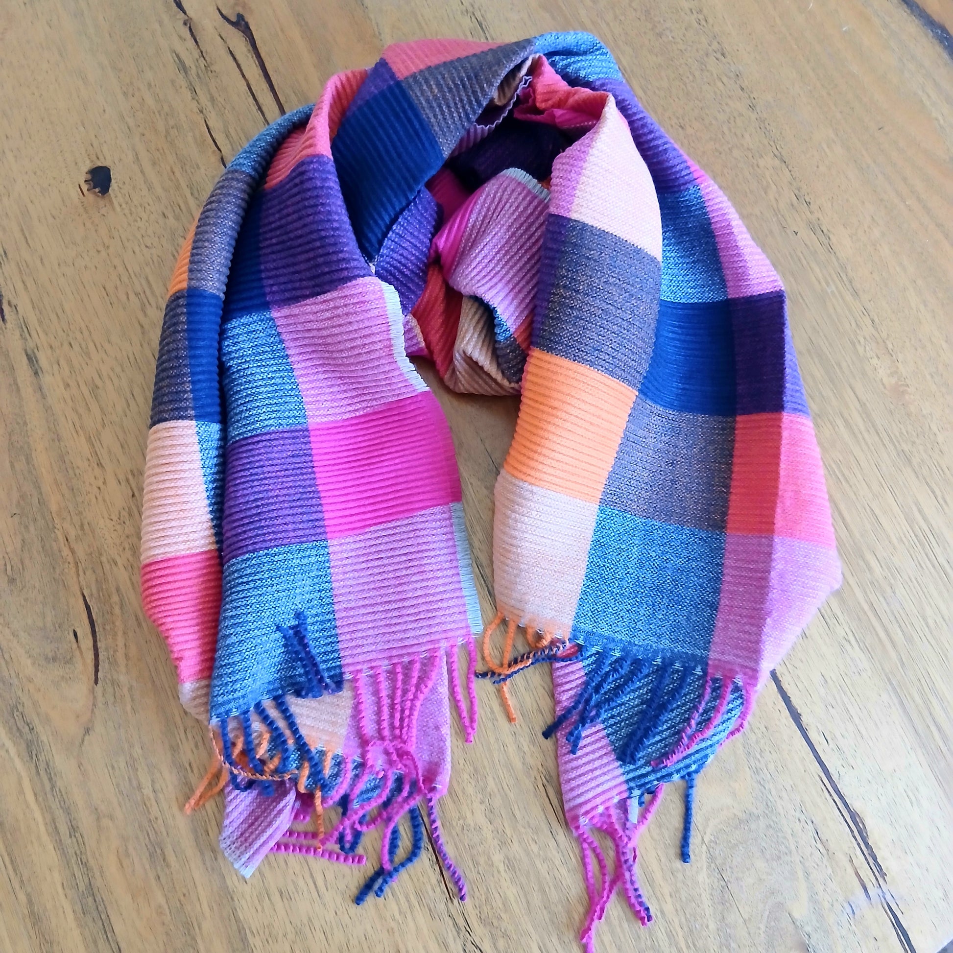 PRE-ORDER Overlapping Checkers Winter Scarf PWS1806