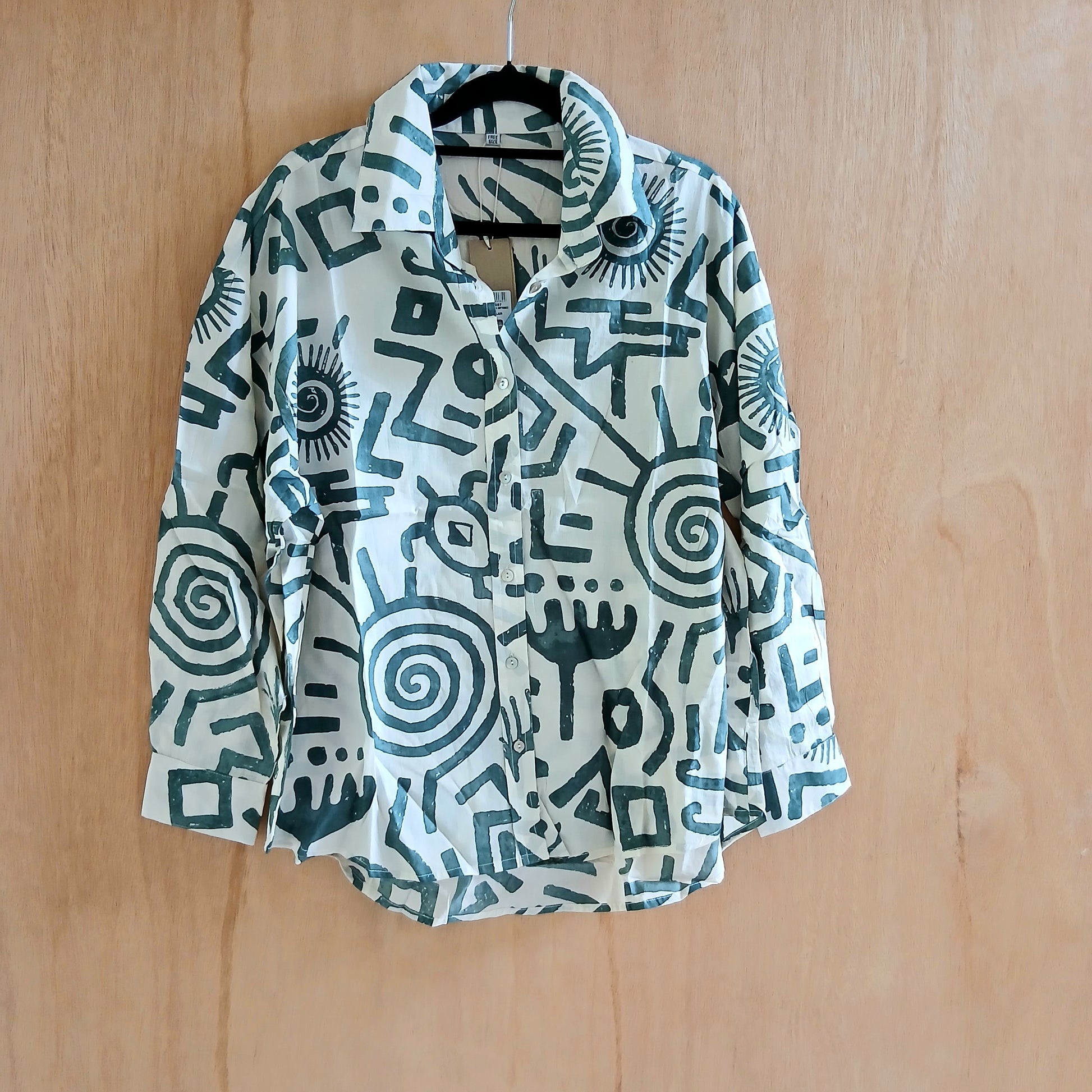 Palme Cotton Shirt - Vert Clair - 65987