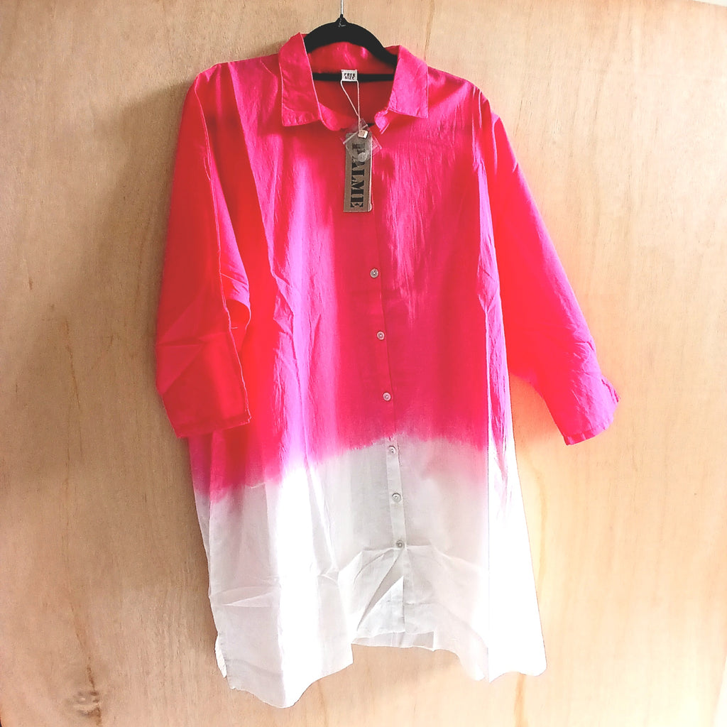 PRE-ORDER Shaded Shirt Cotton Dress 65967