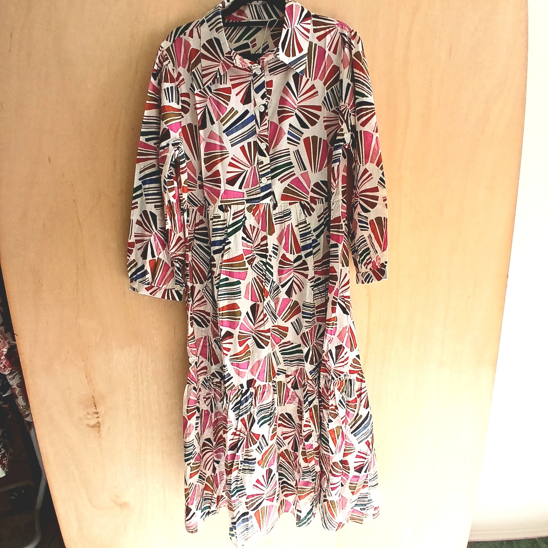 PRE-ORDER Mid Length 2 Layer Cotton Dress 67150