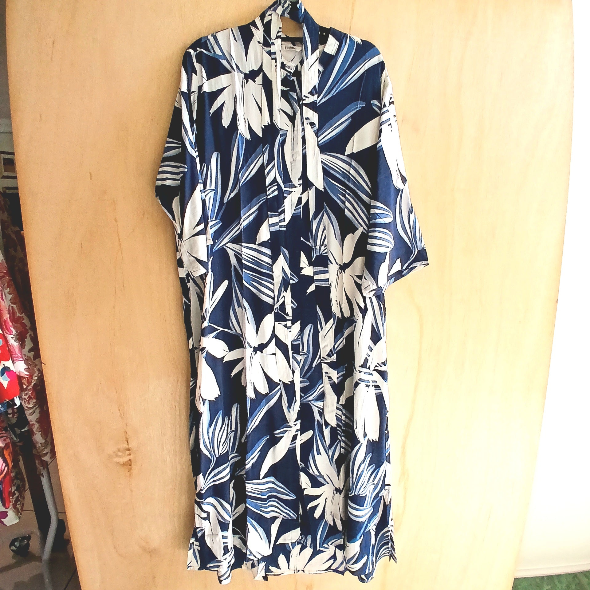 PRE-ORDER Long Summer Dress with Sleeves and Buttons 66988