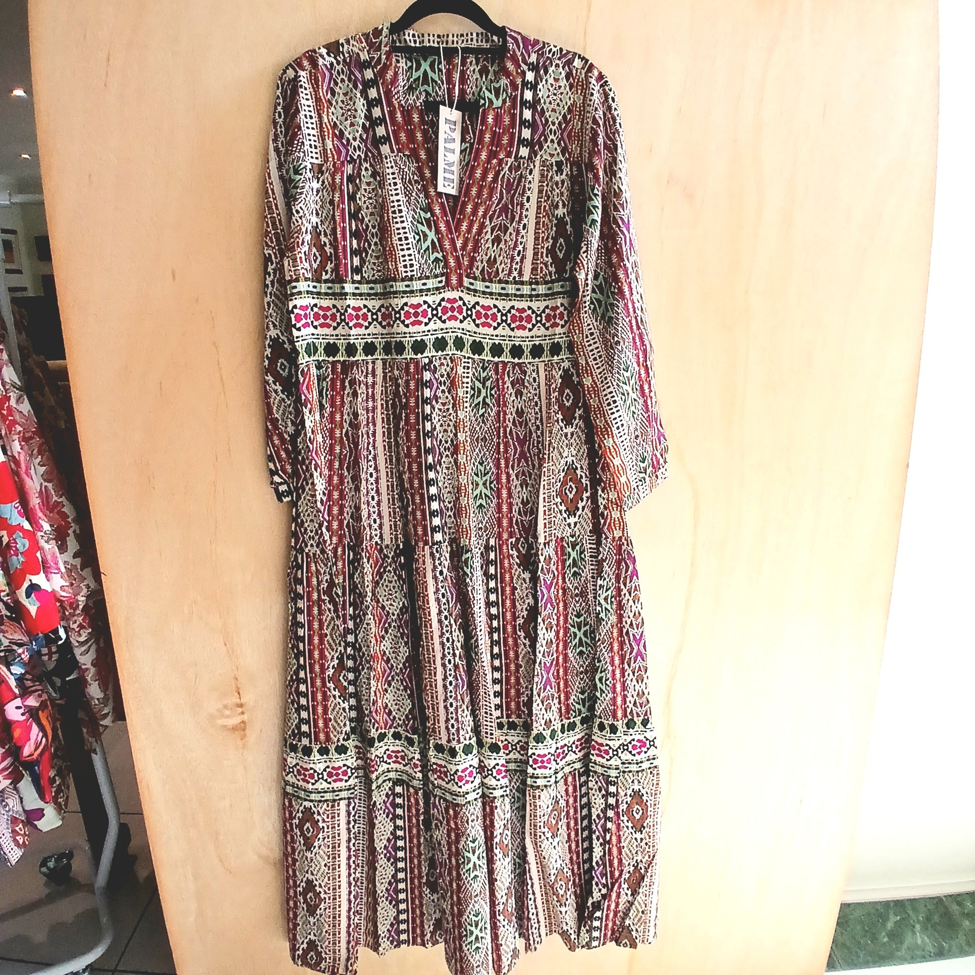 PRE-ORDER Long Printed Cotton Dress 65956