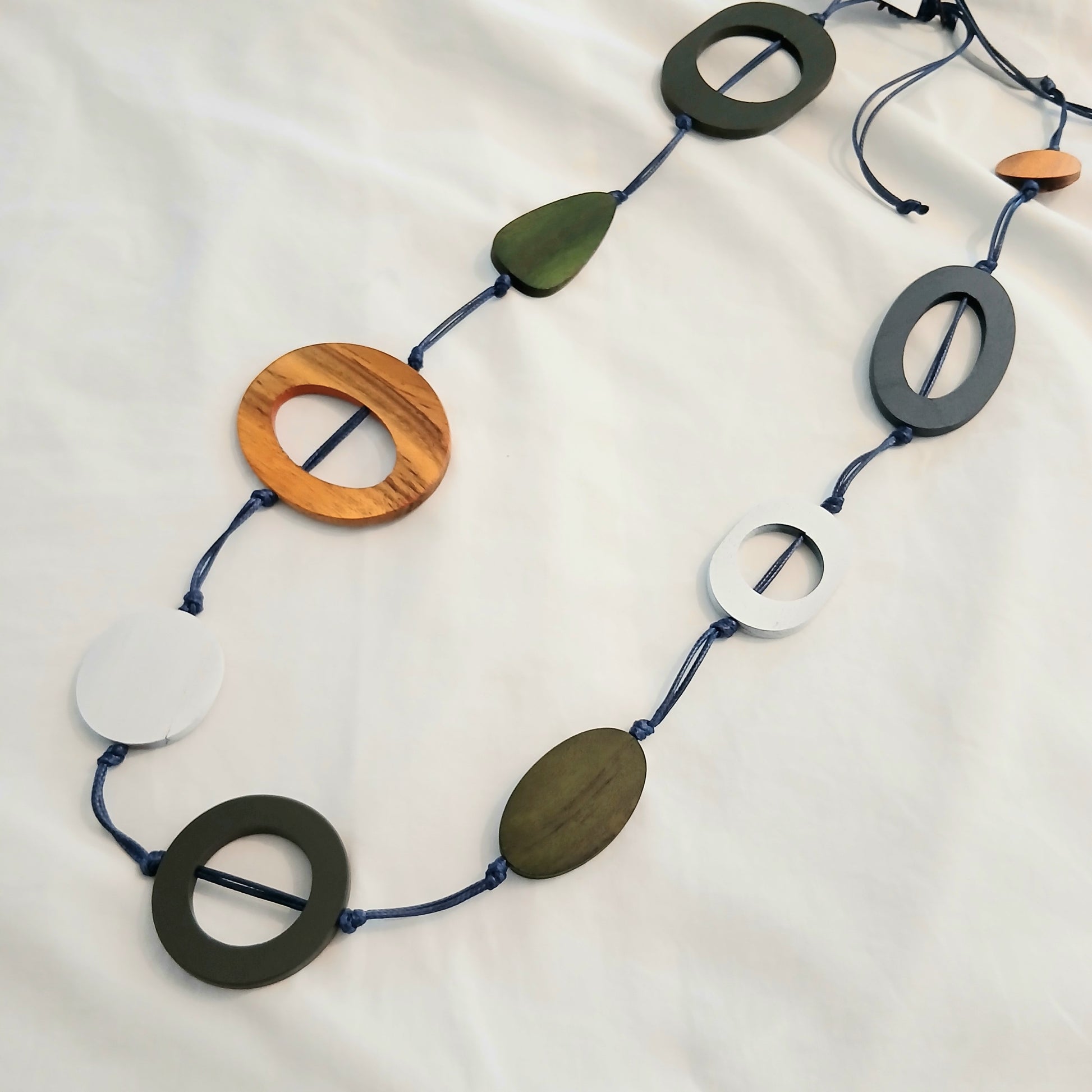 PRE-ORDER Long Whimsical Resin and Wood Necklace 36149