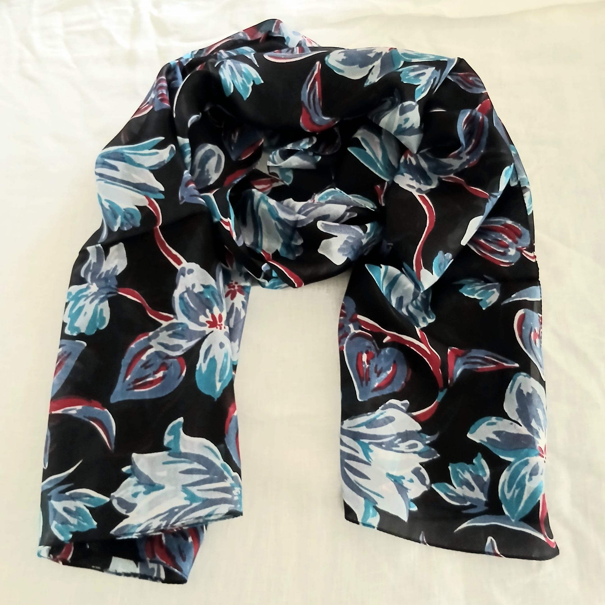 Silk Scarf - Blue Multi PS-1095