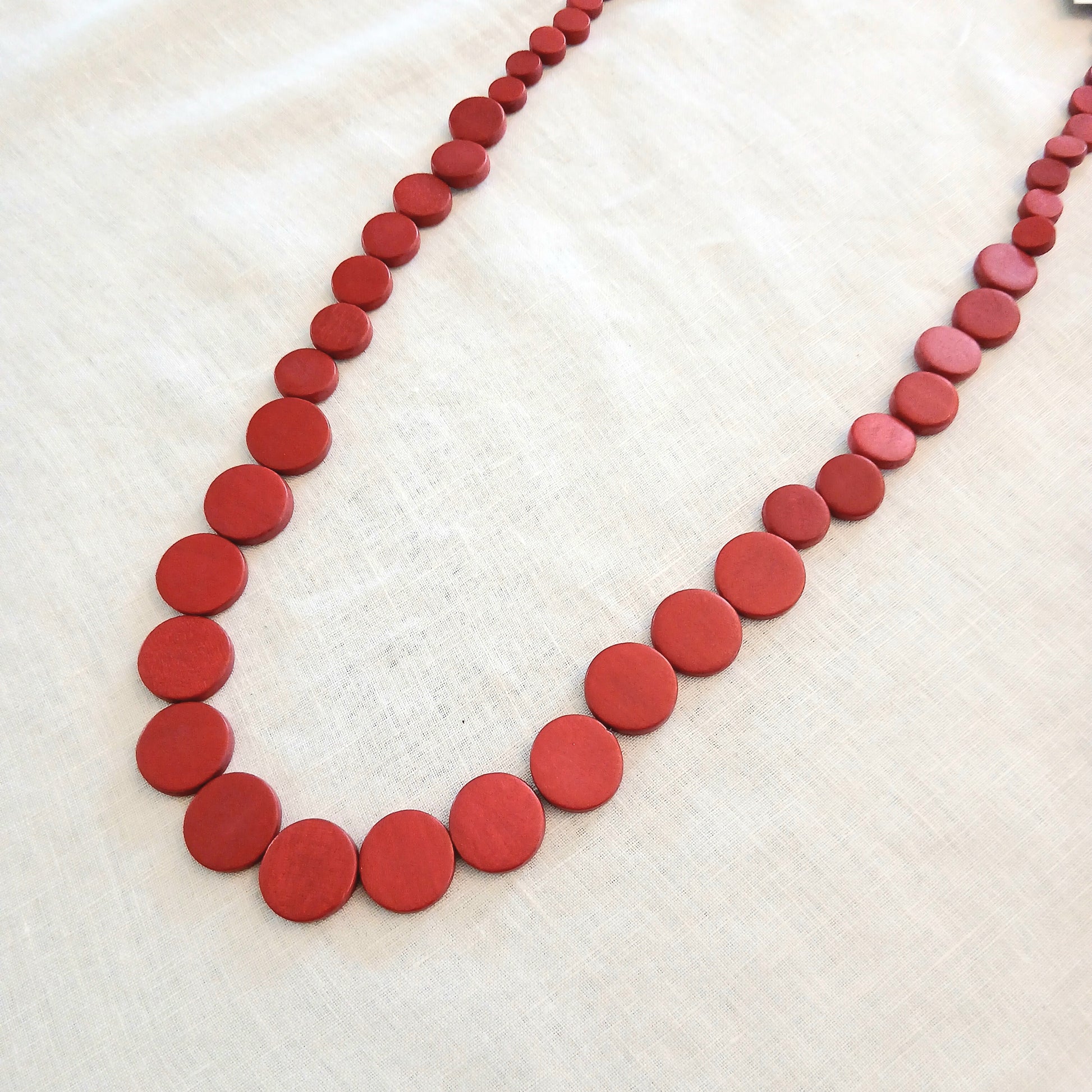 Classic Plain Wooden Bead Necklace N6-6316