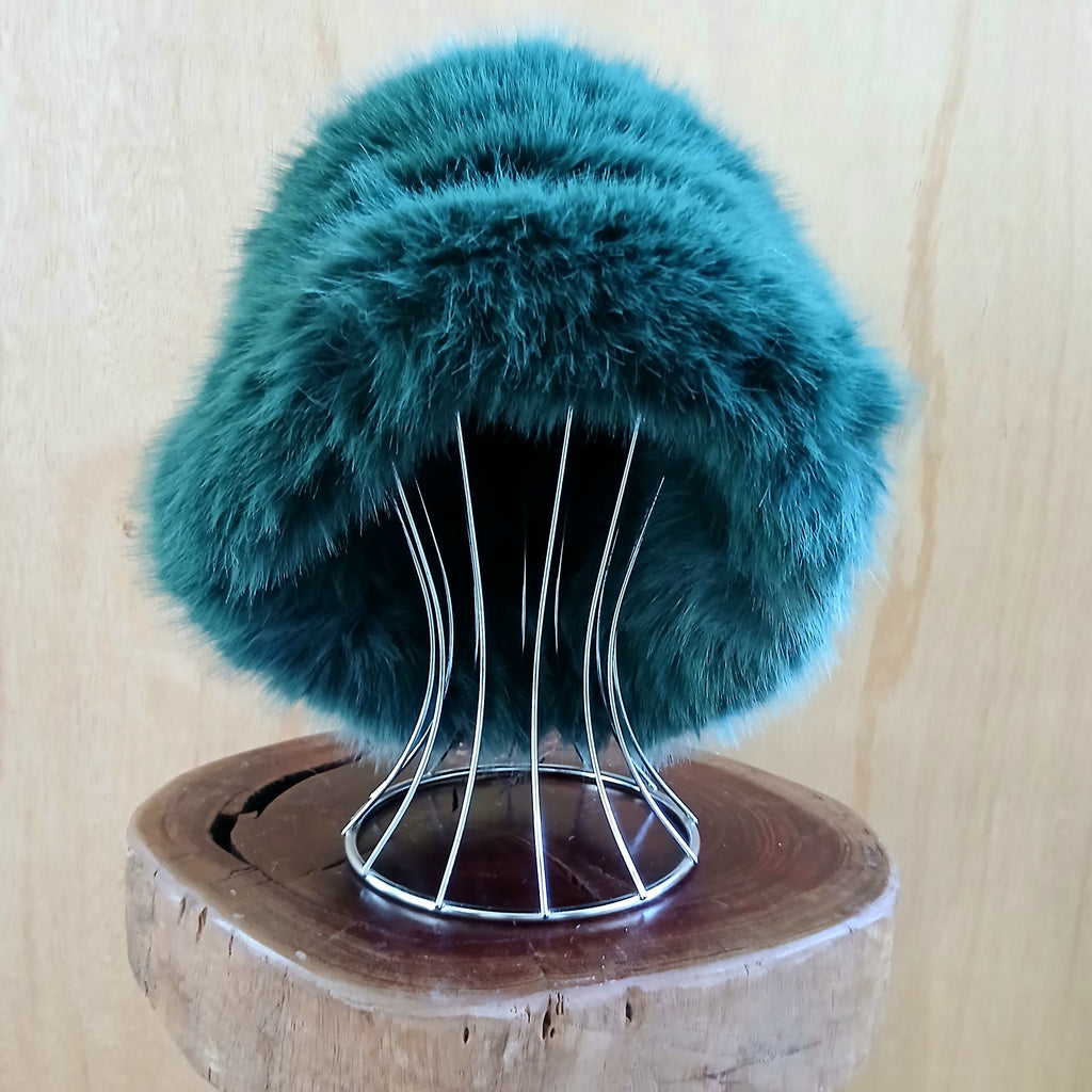 Pre-Order Extra Fluffy Faux Fur Bucket Hat Plain 7549