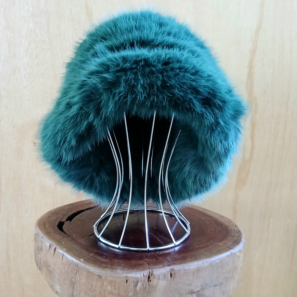 Extra Fluffy Faux Fur Bucket Hat Plain 7549
