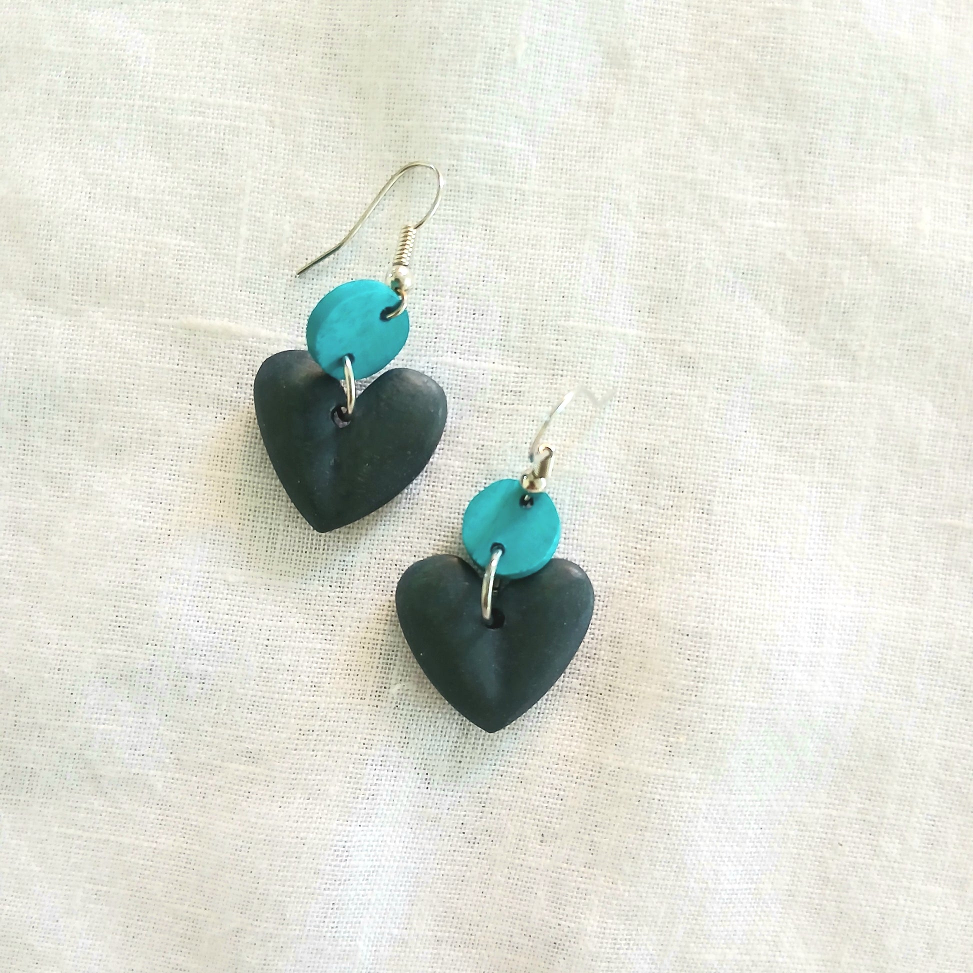 PRE-ORDER Little Wooden Heart Earrings E7-92