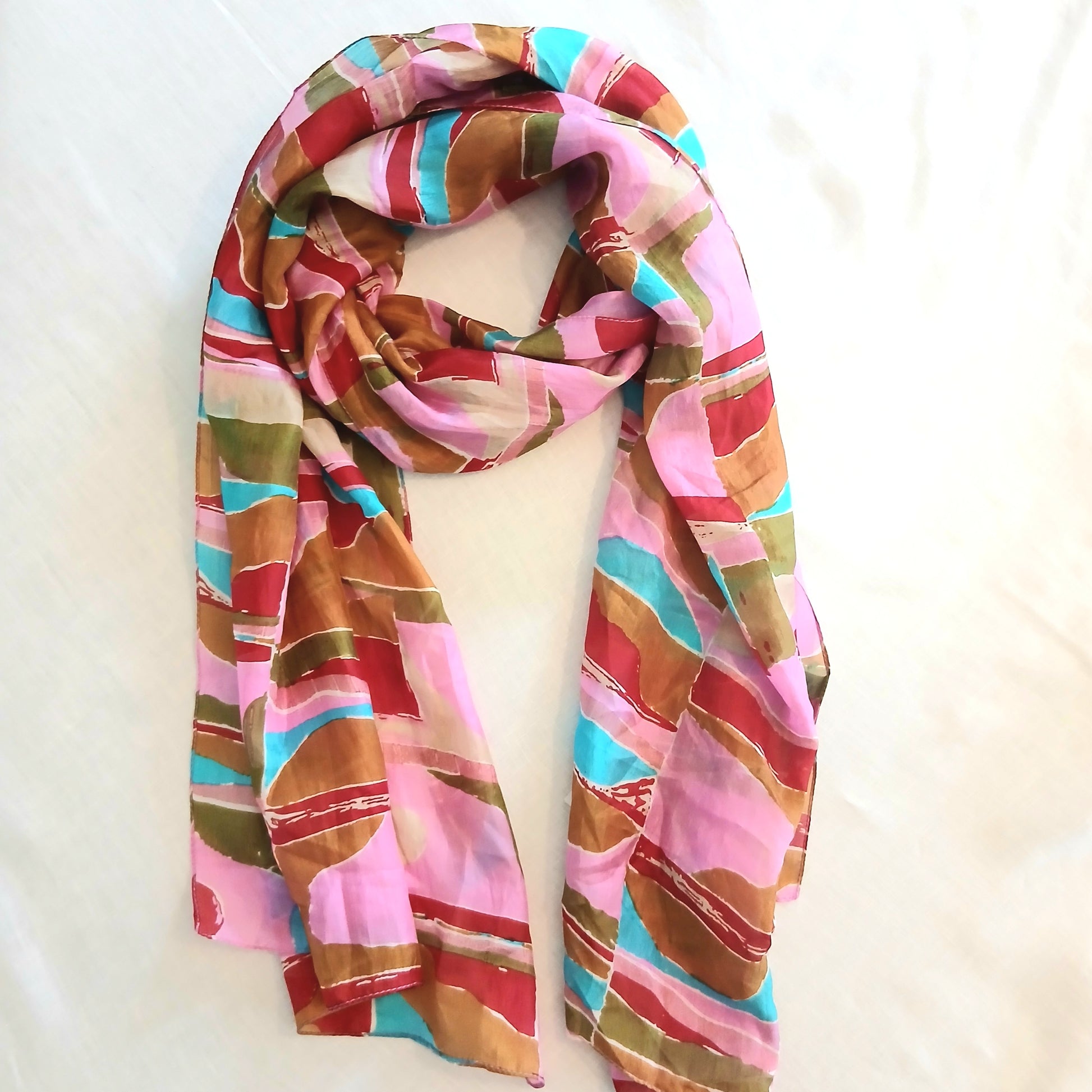 PRE-ORDER Pure Silk Scarf Large Retro TS-1147