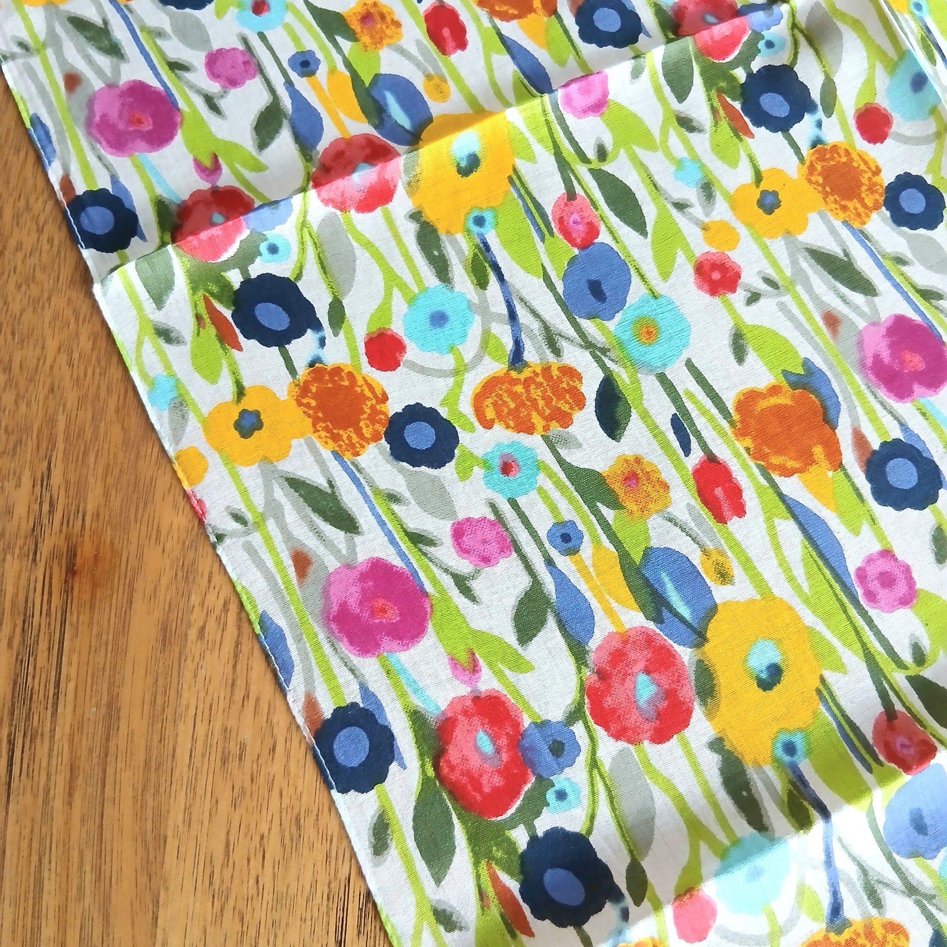 Flower Field Poppy Multi Cotton Scarf 59092SMALL Multi