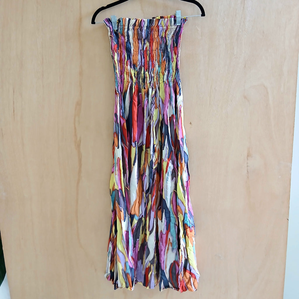 Palme Viscose Printed Elastic Dress - Multi Clair 65868