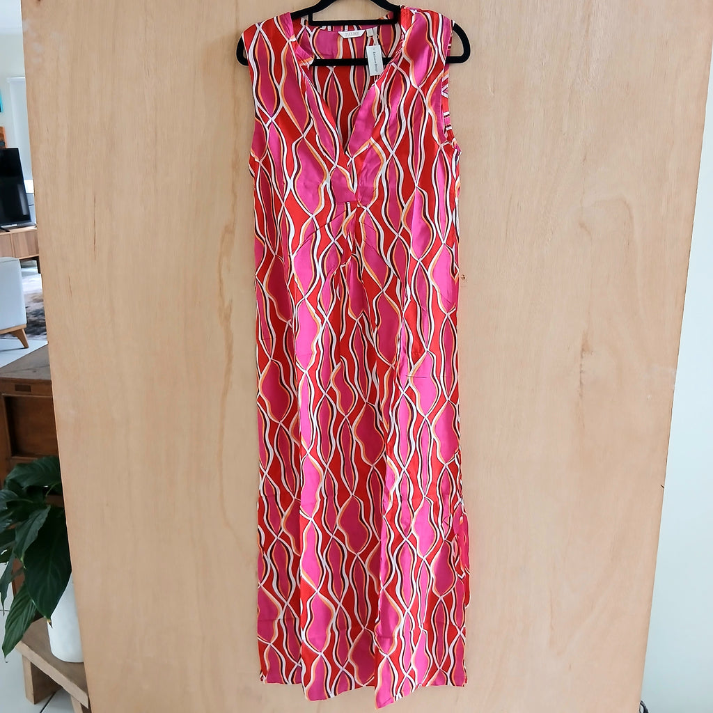 Printed Viscose Kimono Dress 65858 Swirls