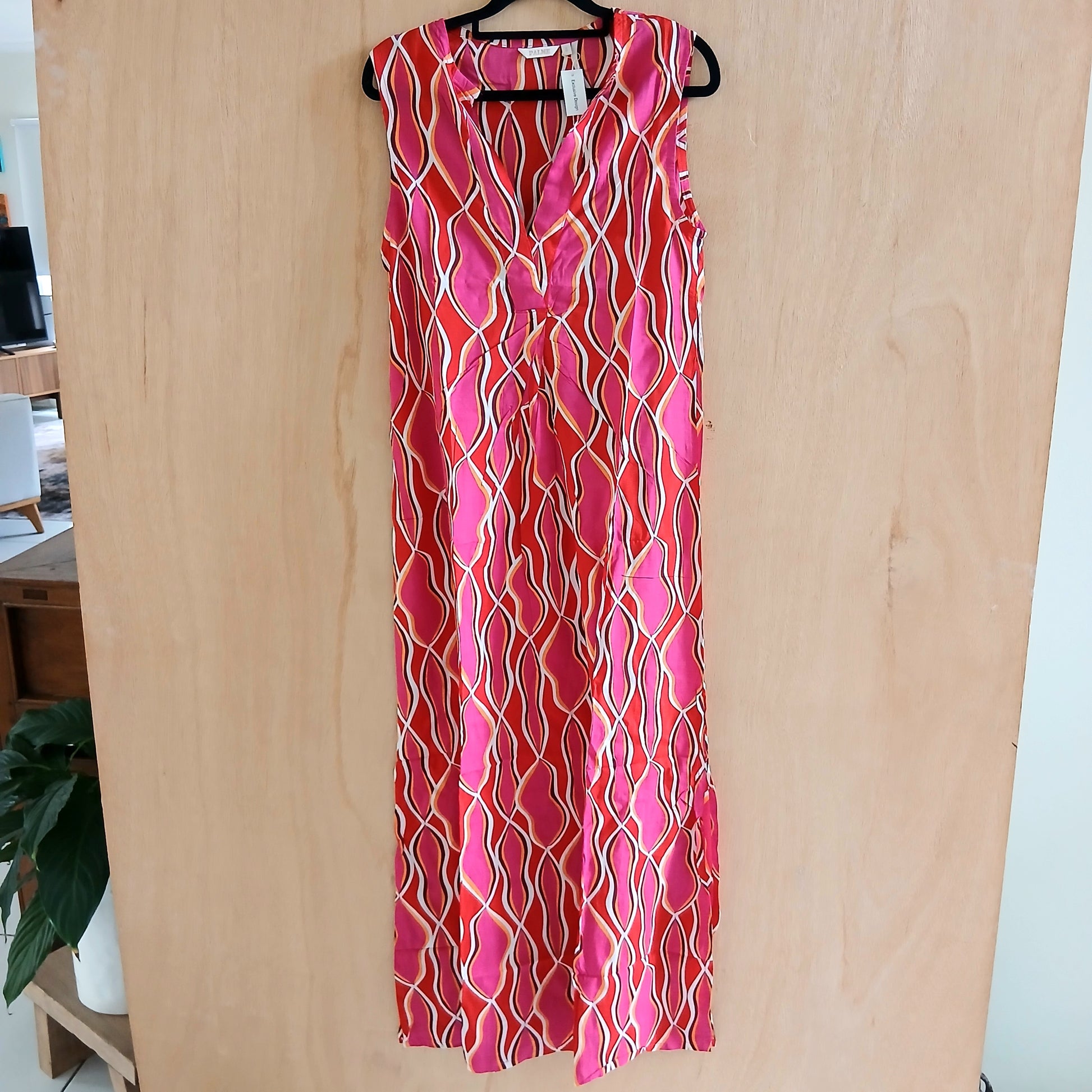 Printed Viscose Kimono Dress 65858 Swirls