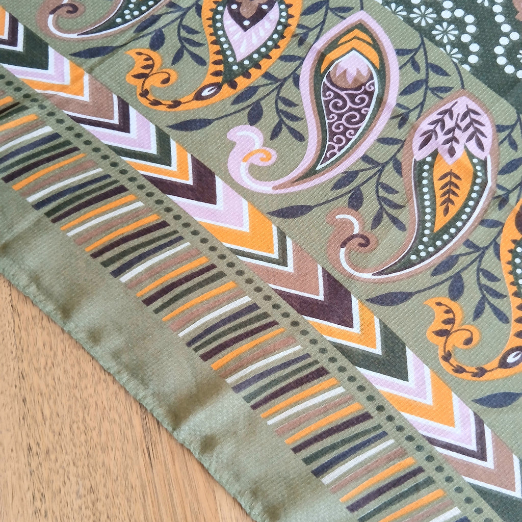 Oriental and Geometric Patterned Scarf - 332350