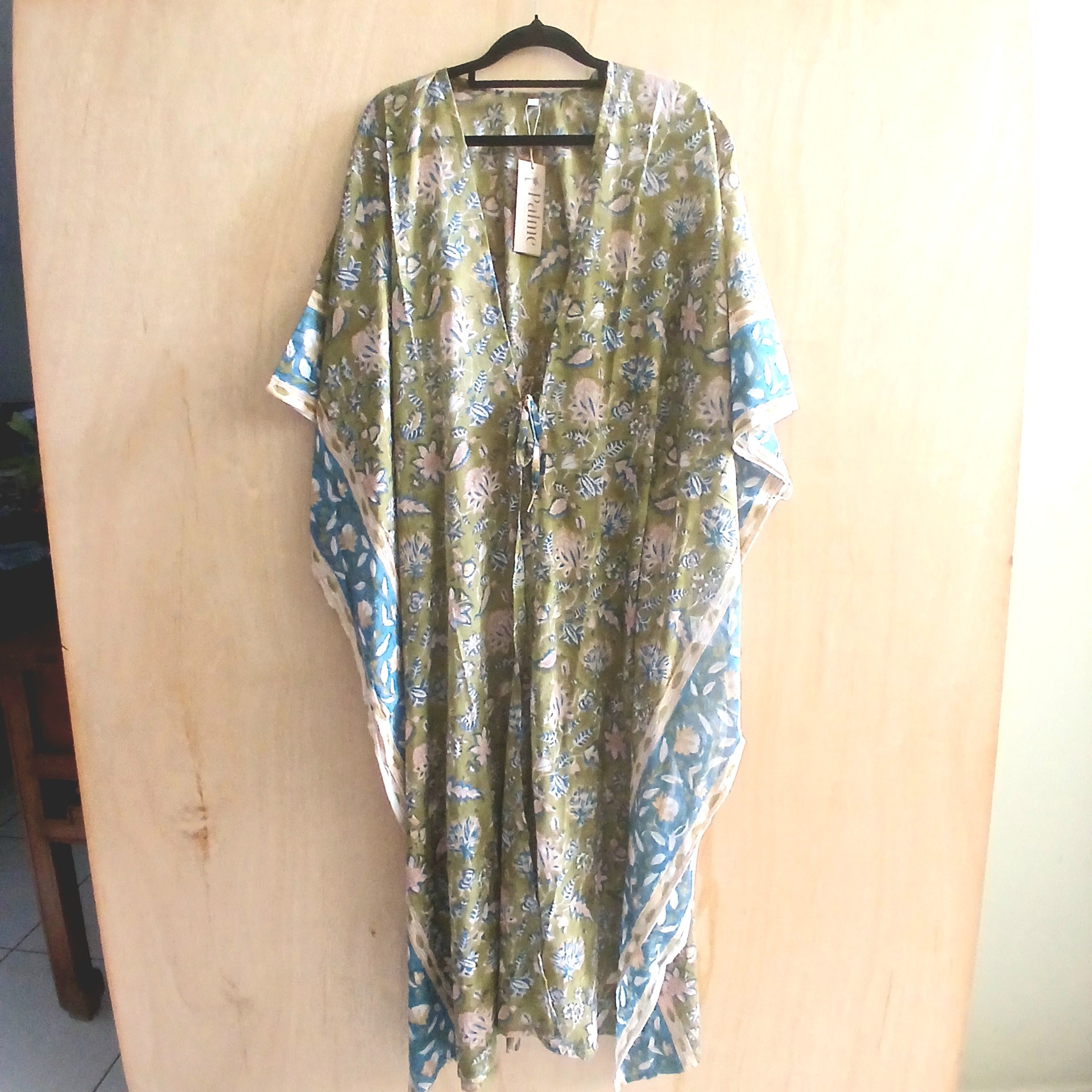PRE-ORDER Hand Block Print Long Cotton Kimono 67210