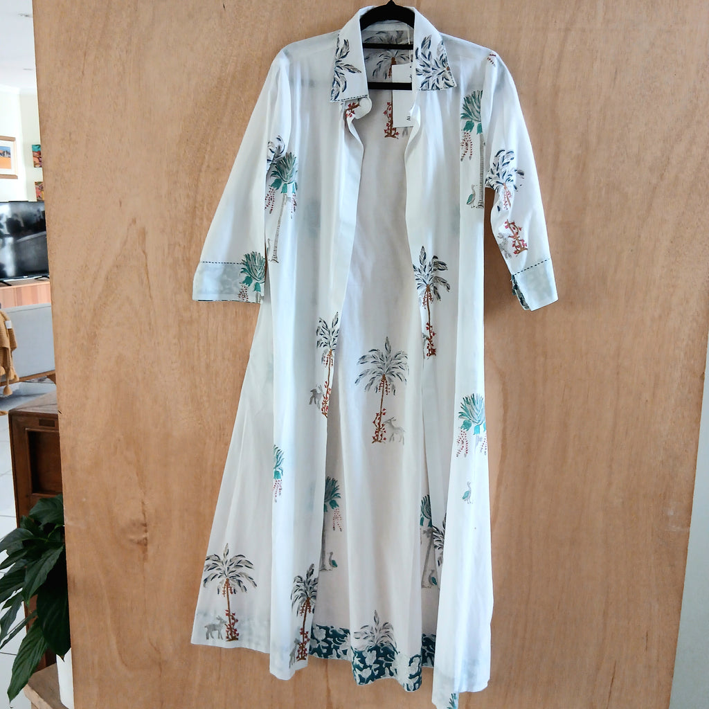 COMO Twin Set of 2 Dress and Kimono DS6004 Green