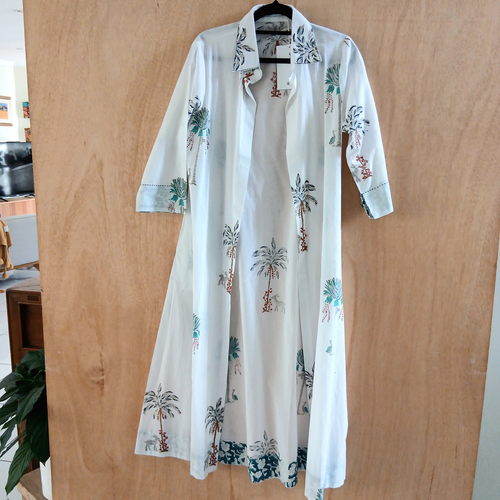 COMO Twin Set of 2 Dress and Kimono DS6004 Green