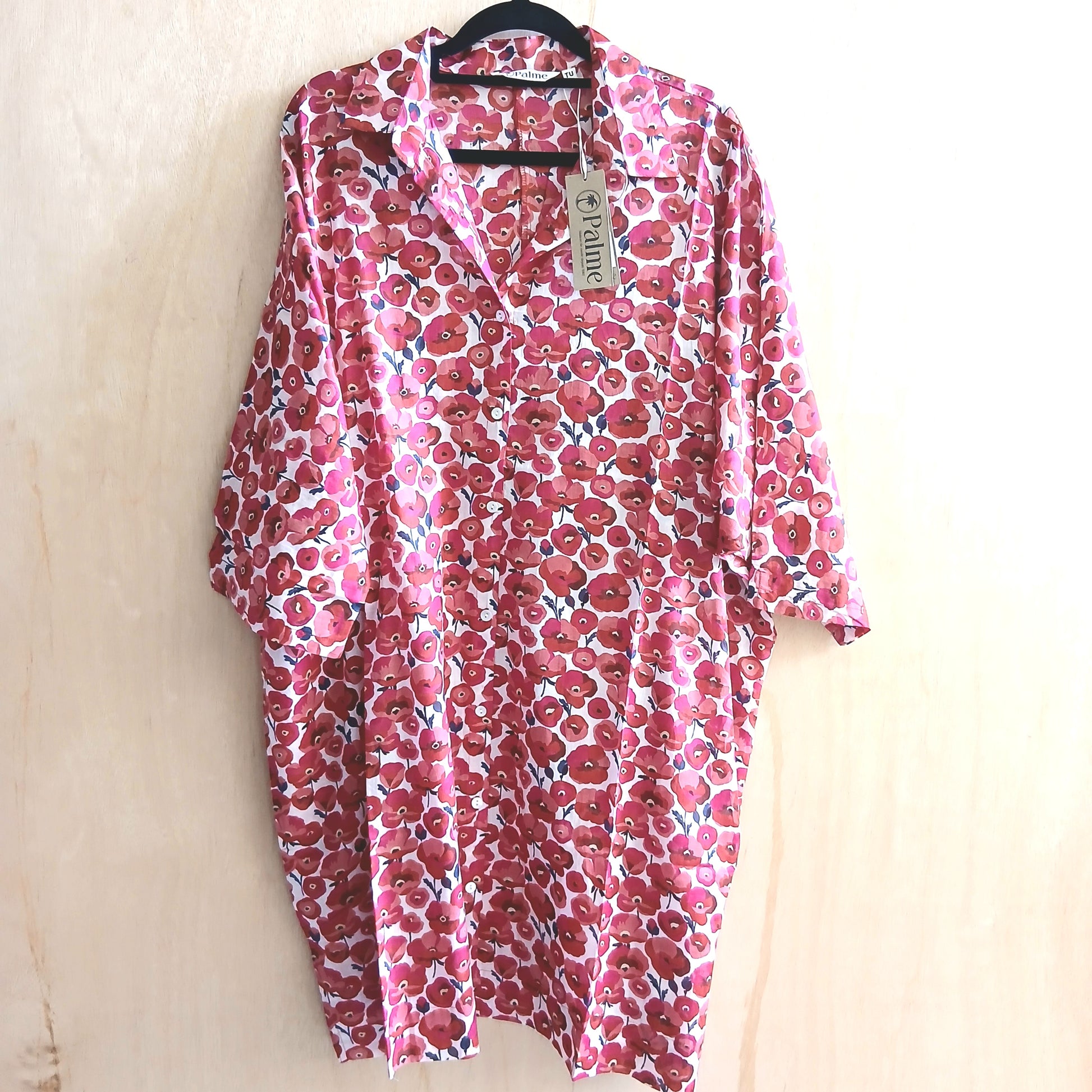 PRE-ORDER Printed Cotton Maxi Shirt 67146