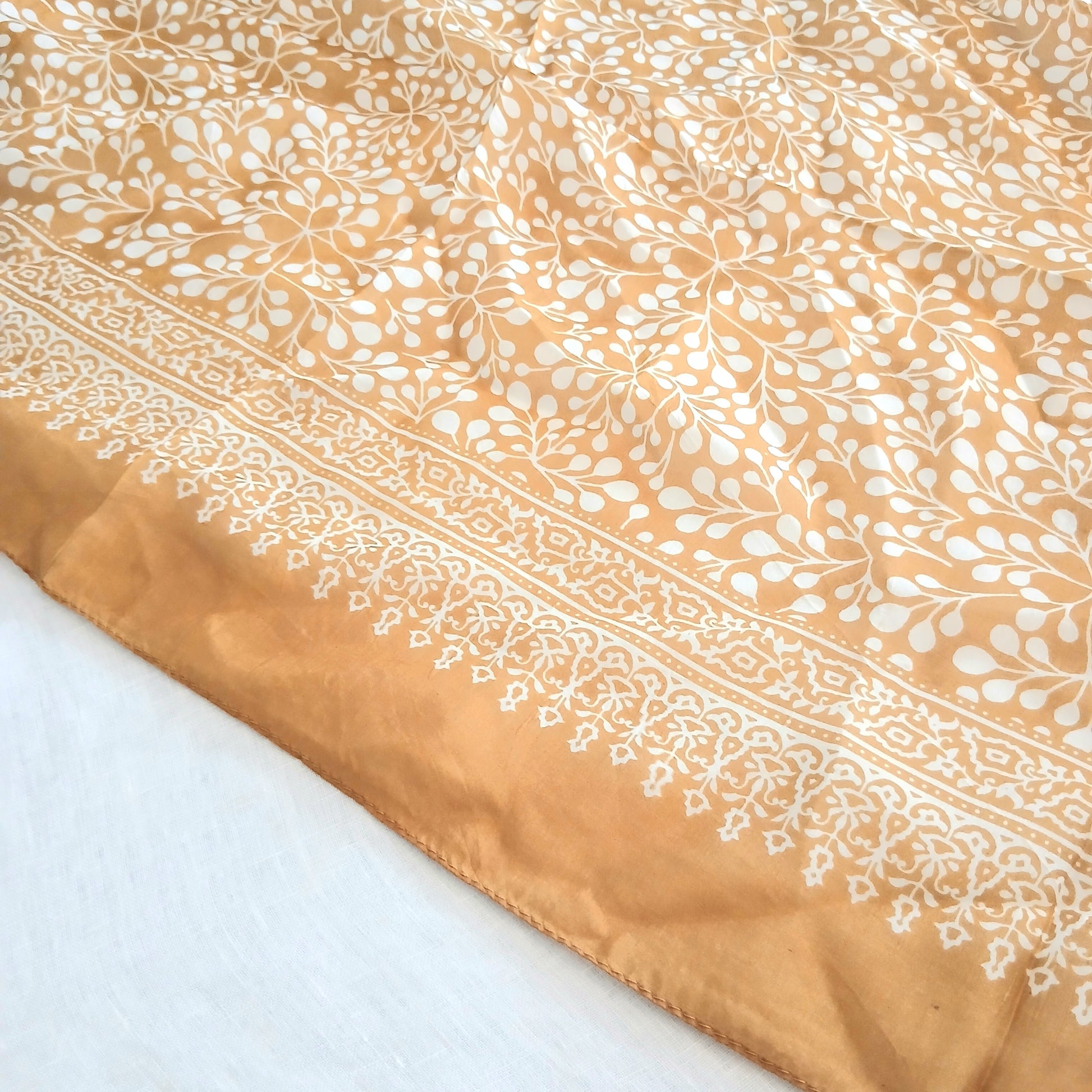 PRE-ORDER Pure Silk Scarf Dark Golden Art PS-1156