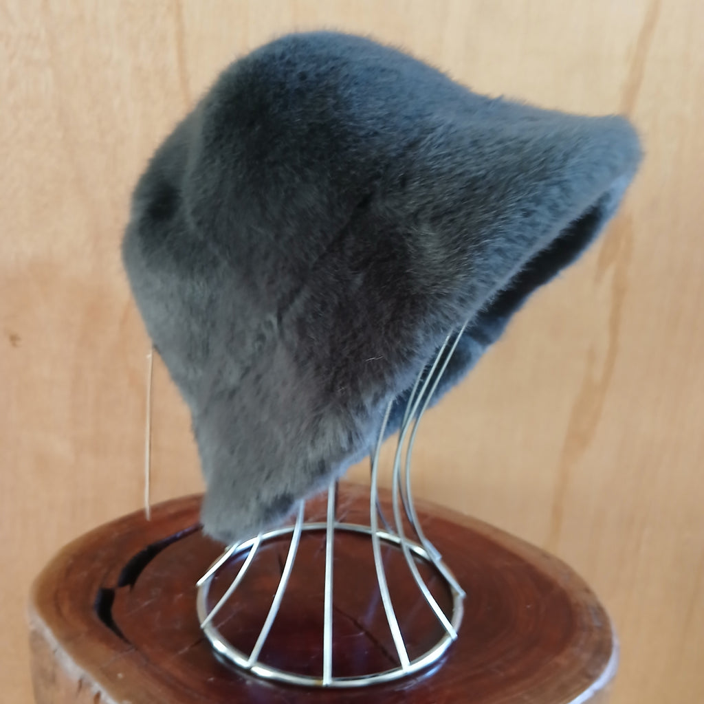 Pre-Order Faux Fur Classic Bucket Hat Plain 7531