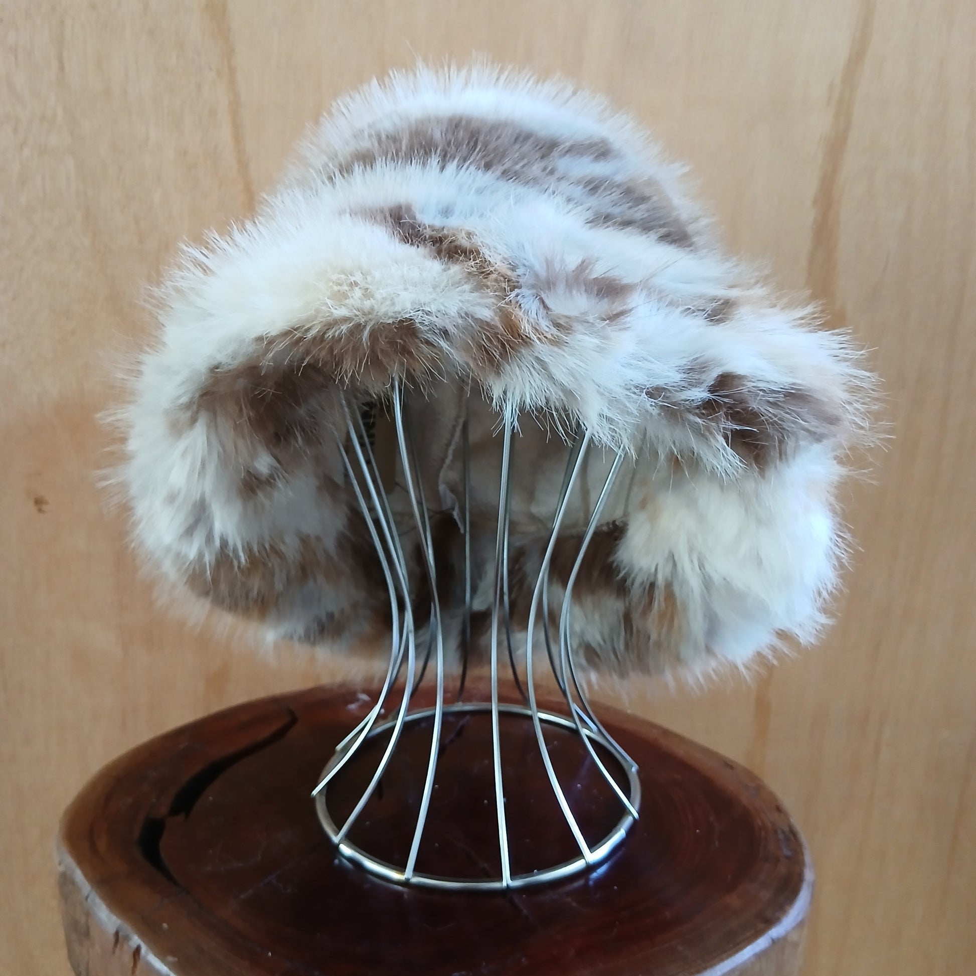 Pre-Order Fluffy Faux Fur Bucket Hat Mixed Print 7522