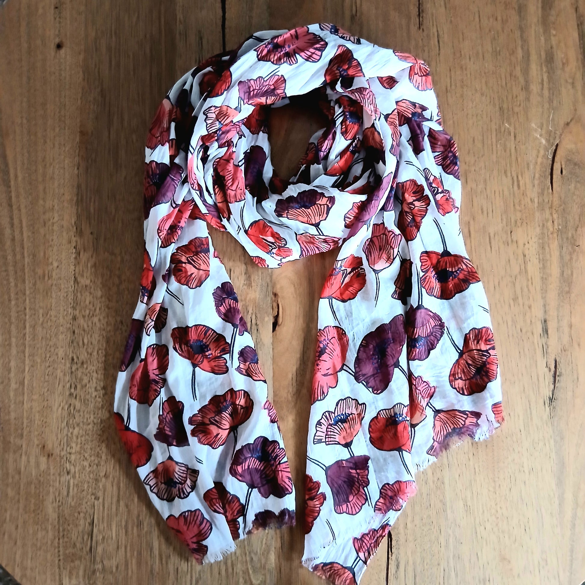 Giant Poppies Pure Cotton Scarf - 64662
