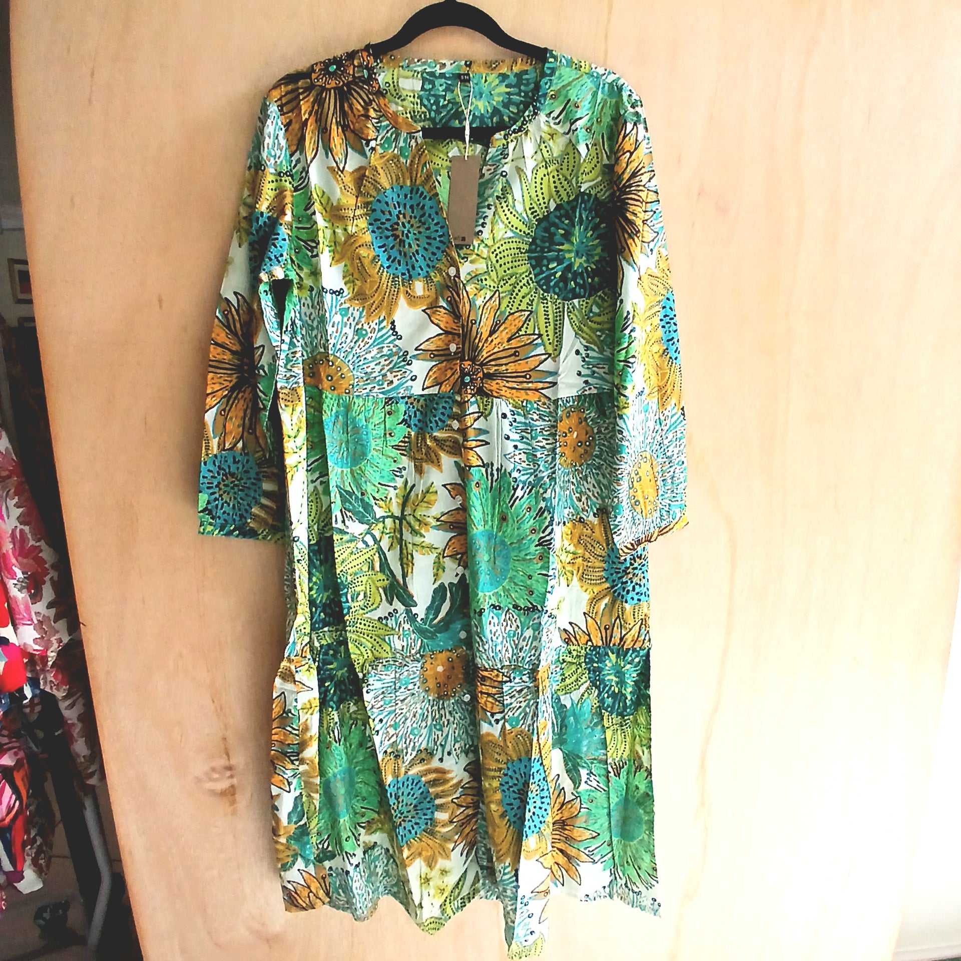 PRE-ORDER Cotton V Neck Short Dress 66152