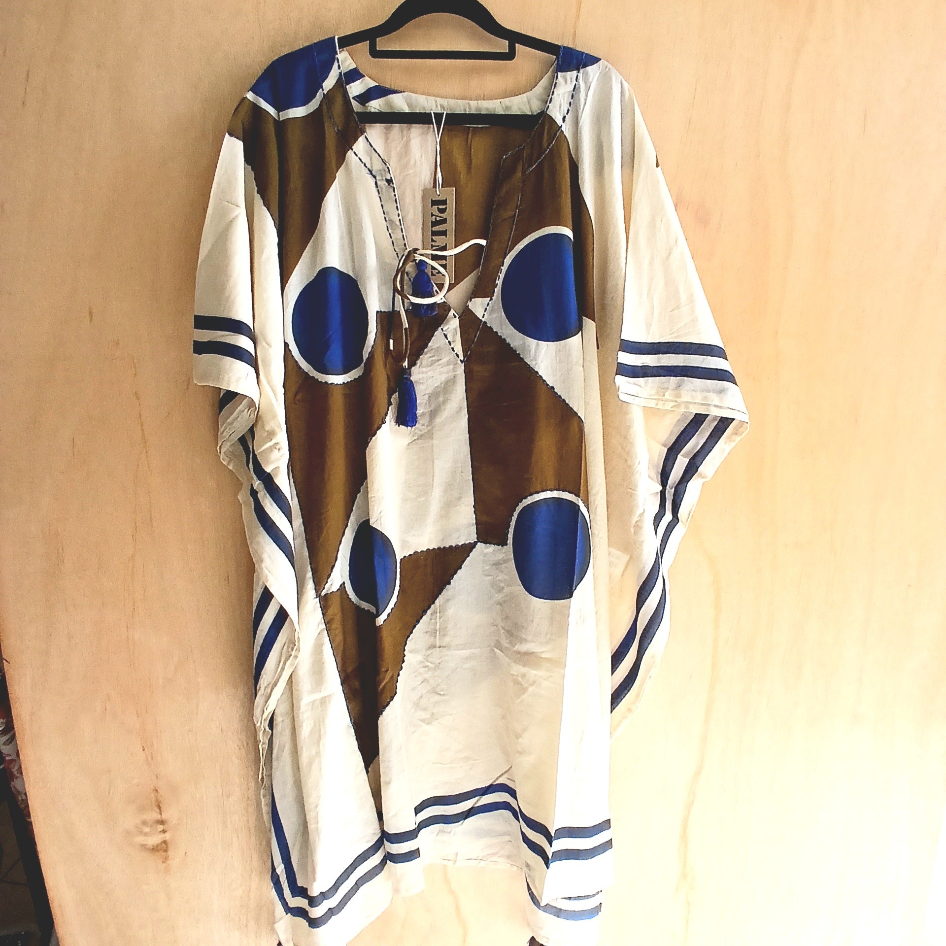 PRE-ORDER Mid Length Cotton Poncho Embroidered 67040
