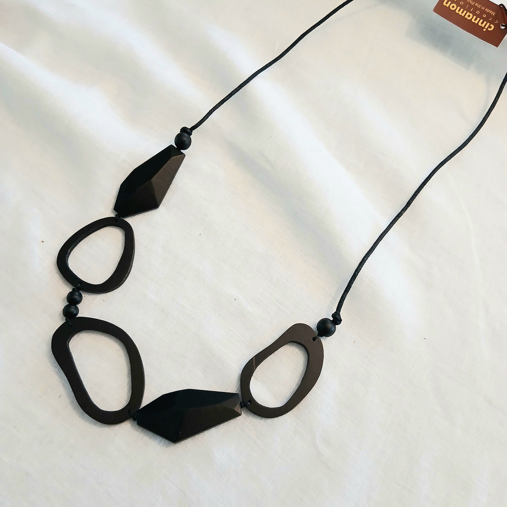 Geo Black Shaped Necklace N6-5357BY