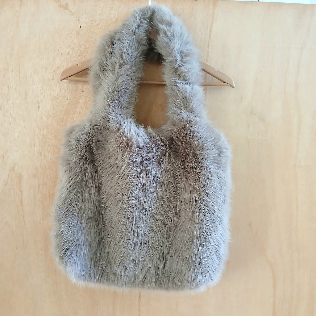Faux Fur Tote Bag Plain BG2709