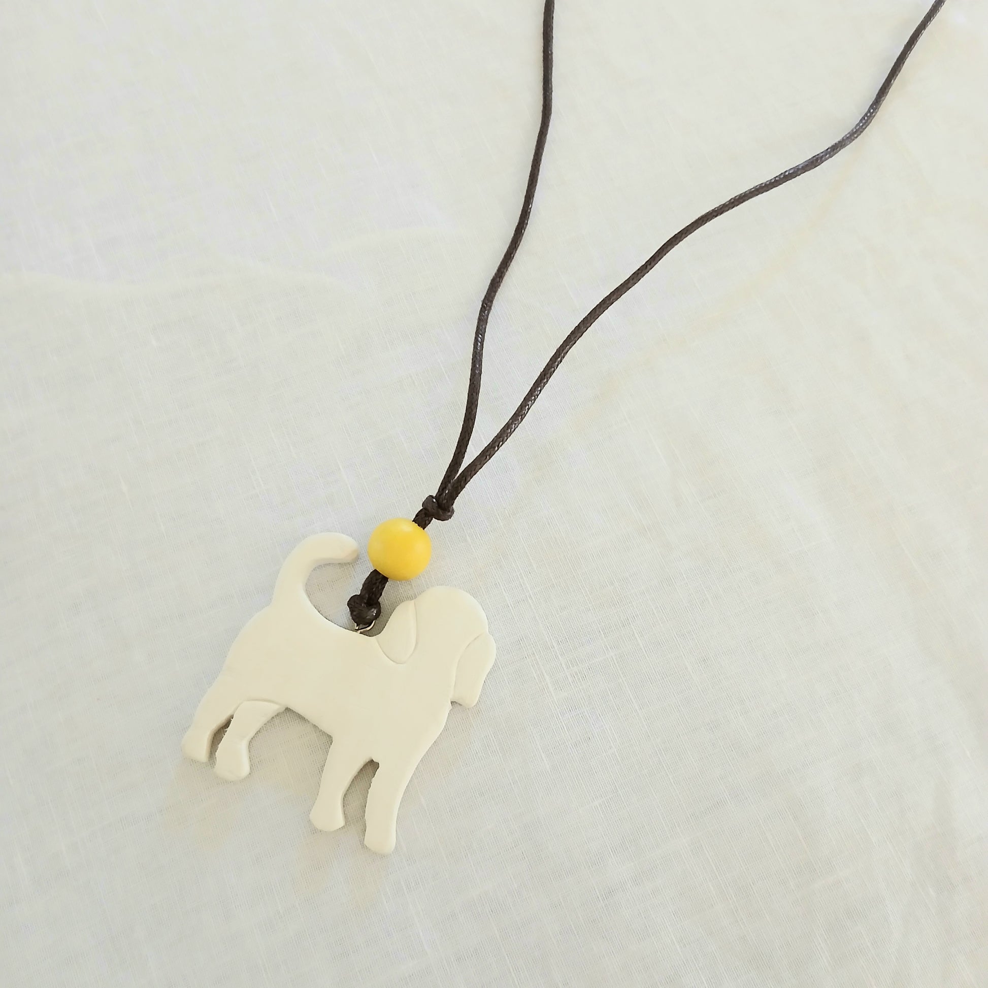 PRE-ORDER Wooden Dog Pendant Necklace N7-1366