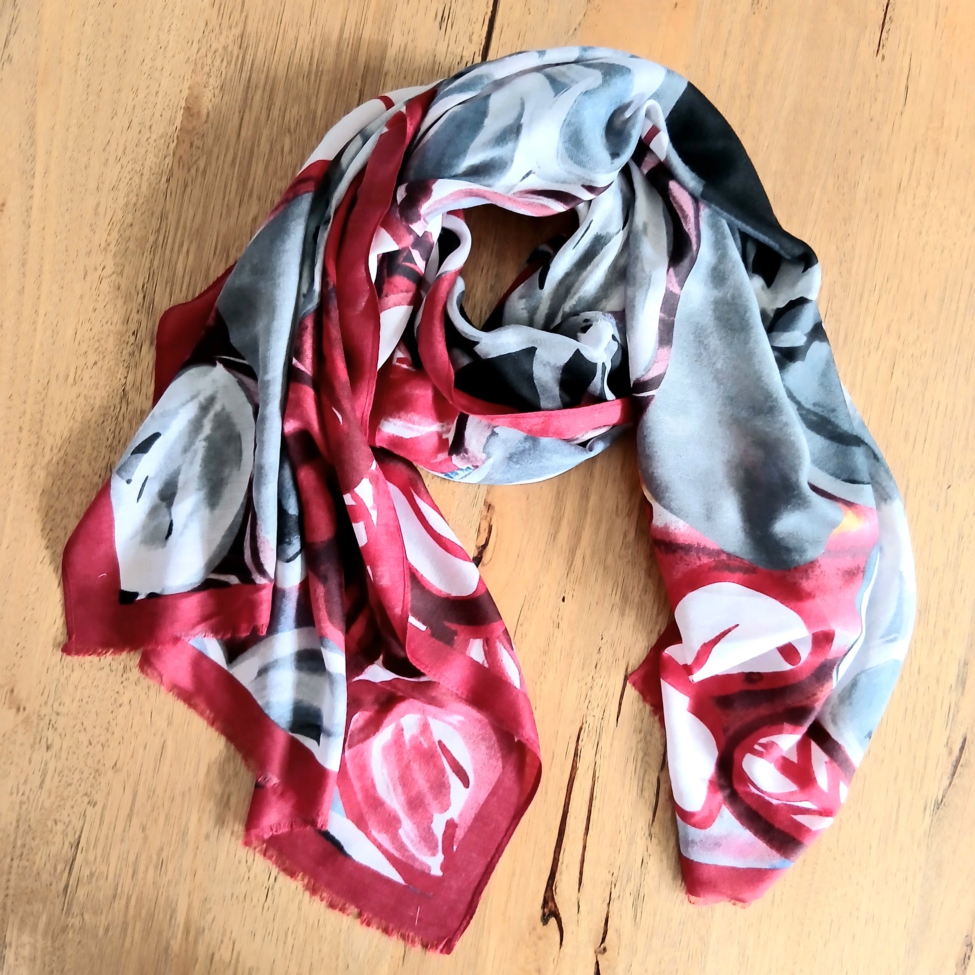 Darker Hues Floral Print Scarf - PPS4119