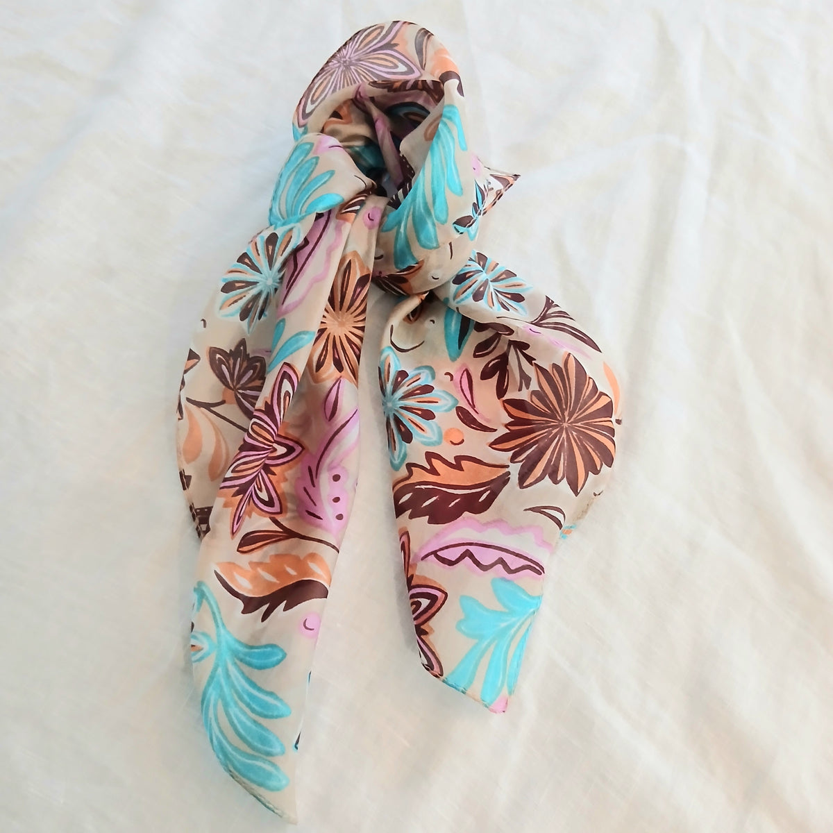 Graphic Floral Pure Silk Scarf PS 1165/S COL 2 Necktie
