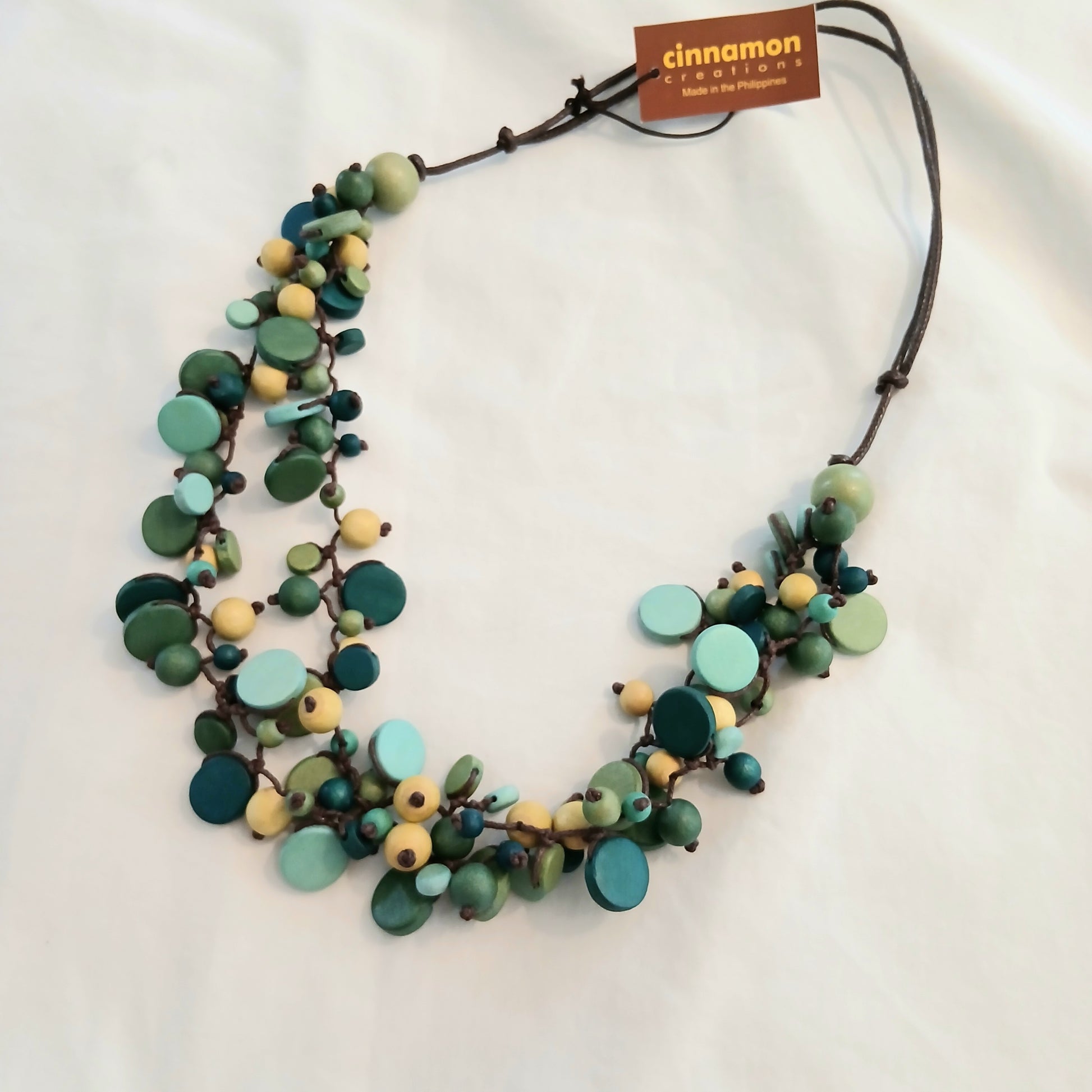 PRE-ORDER Whimsical Layered Short Wooden Beaded Necklace N7-1609FT