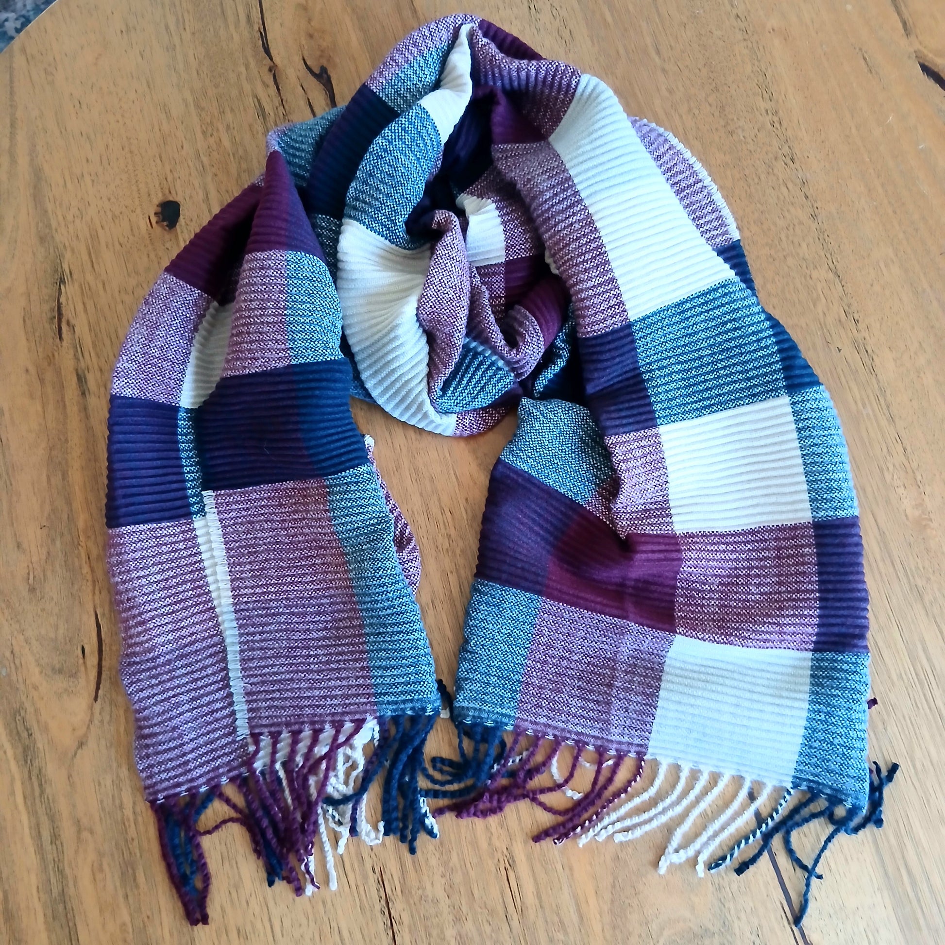 PRE-ORDER Overlapping Checkers Winter Scarf PWS1806